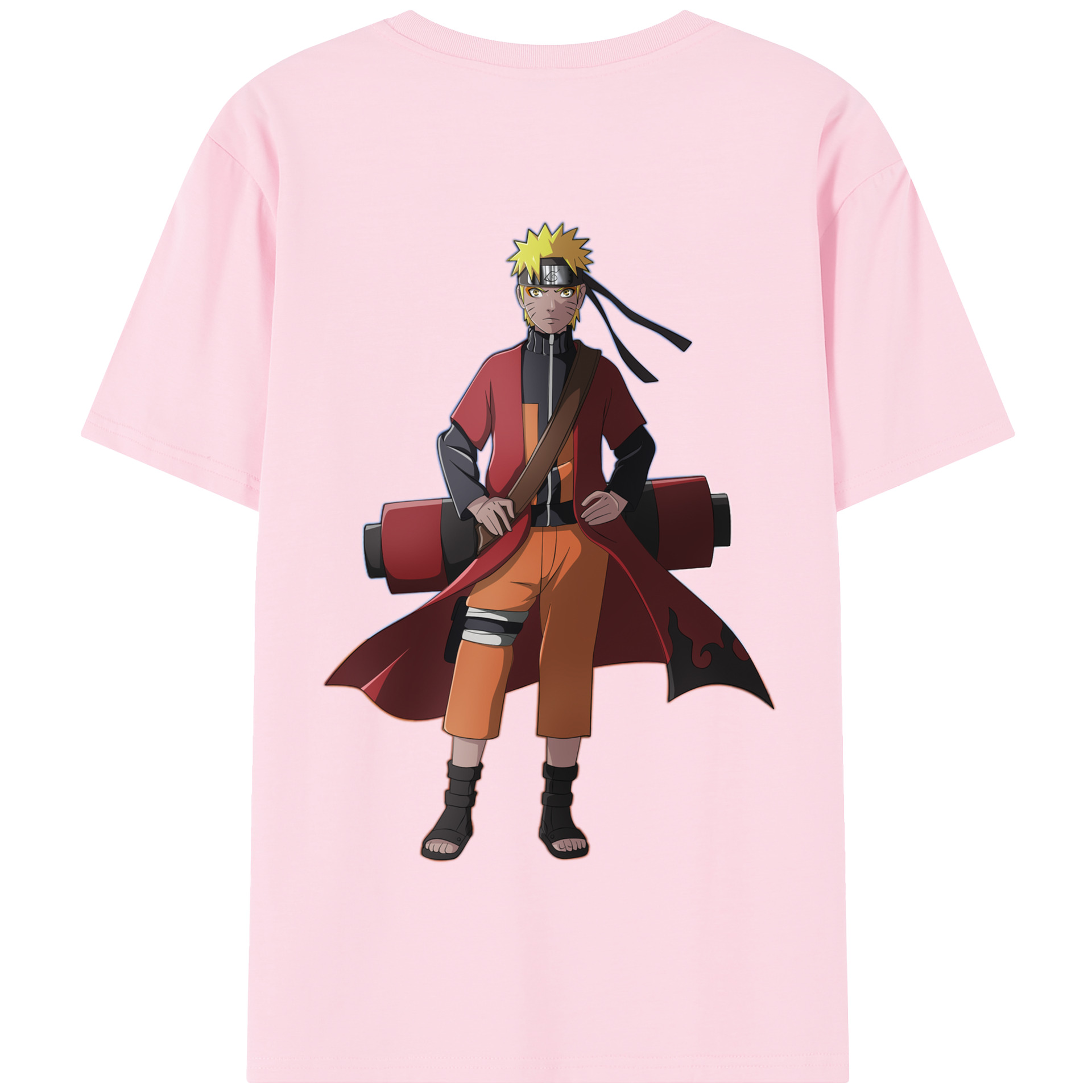 （画像用） NARUTO -ナルト- うずまき ナルト Uzumaki Naruto 綿100％半袖Tシャツ（背面プリント）