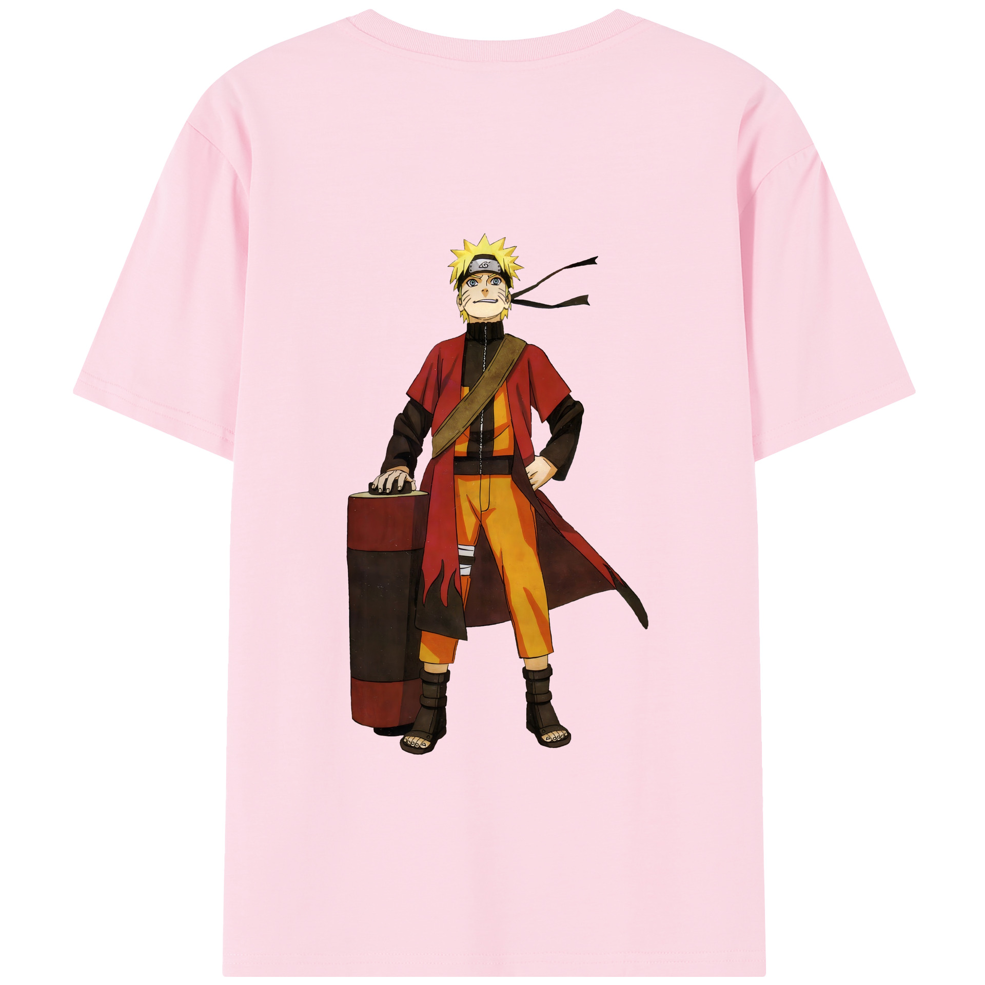 （画像用） NARUTO -ナルト- うずまき ナルト Uzumaki Naruto 綿100％半袖Tシャツ（背面プリント）