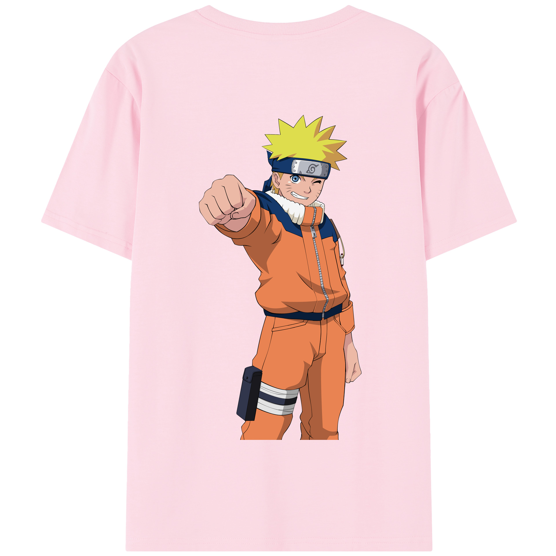 （画像用） NARUTO -ナルト- うずまき ナルト Uzumaki Naruto 綿100％半袖Tシャツ（背面プリント）