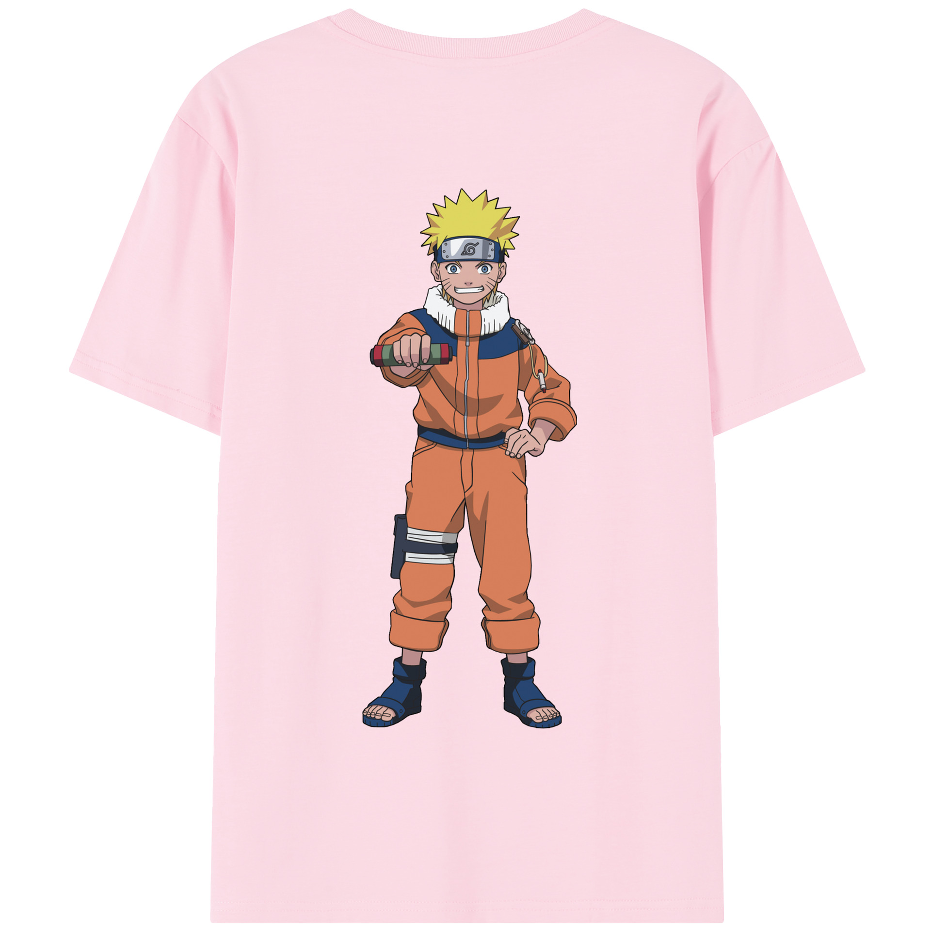 （画像用） NARUTO -ナルト- うずまき ナルト Uzumaki Naruto 綿100％半袖Tシャツ（背面プリント）