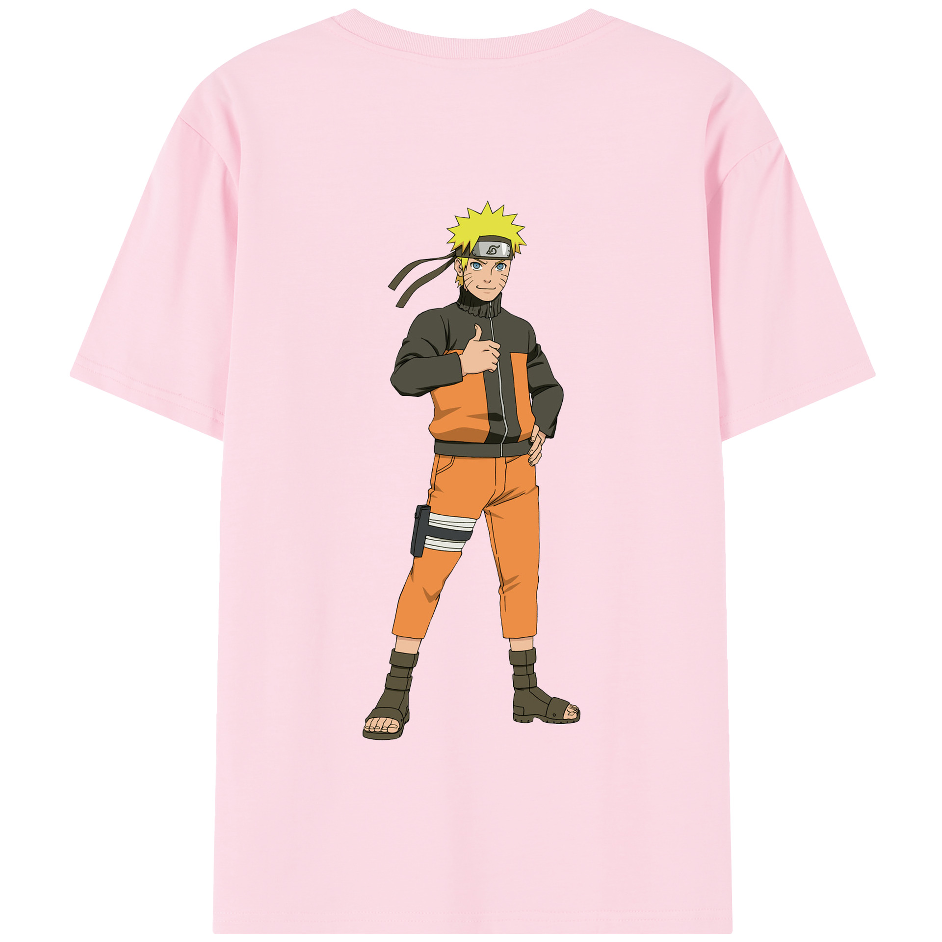 （画像用） NARUTO -ナルト- うずまき ナルト Uzumaki Naruto 綿100％半袖Tシャツ（背面プリント）