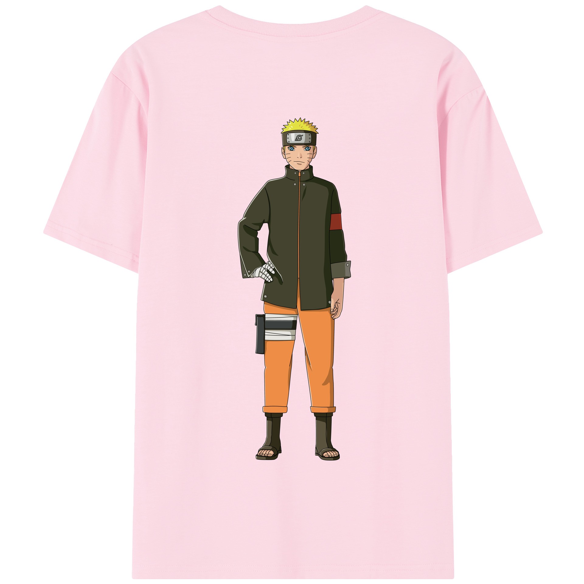 （画像用） NARUTO -ナルト- うずまき ナルト Uzumaki Naruto 綿100％半袖Tシャツ（背面プリント）