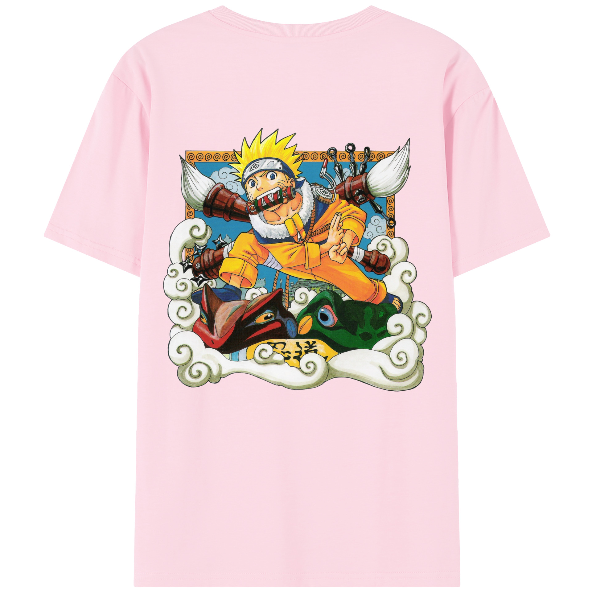 （画像用） NARUTO -ナルト- うずまき ナルト Uzumaki Naruto 綿100％半袖Tシャツ（背面プリント）