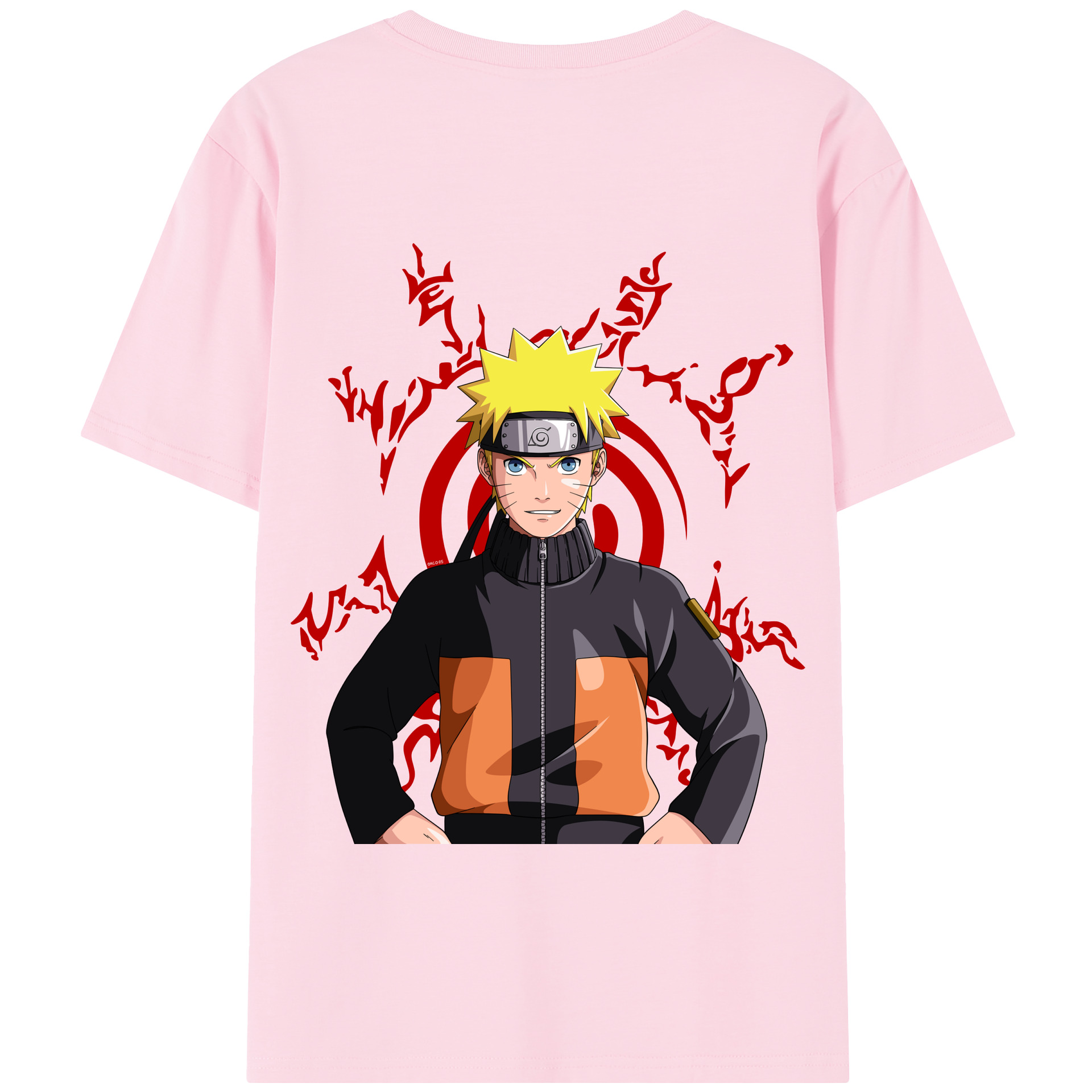 （画像用） NARUTO -ナルト- うずまき ナルト Uzumaki Naruto 綿100％半袖Tシャツ（背面プリント）
