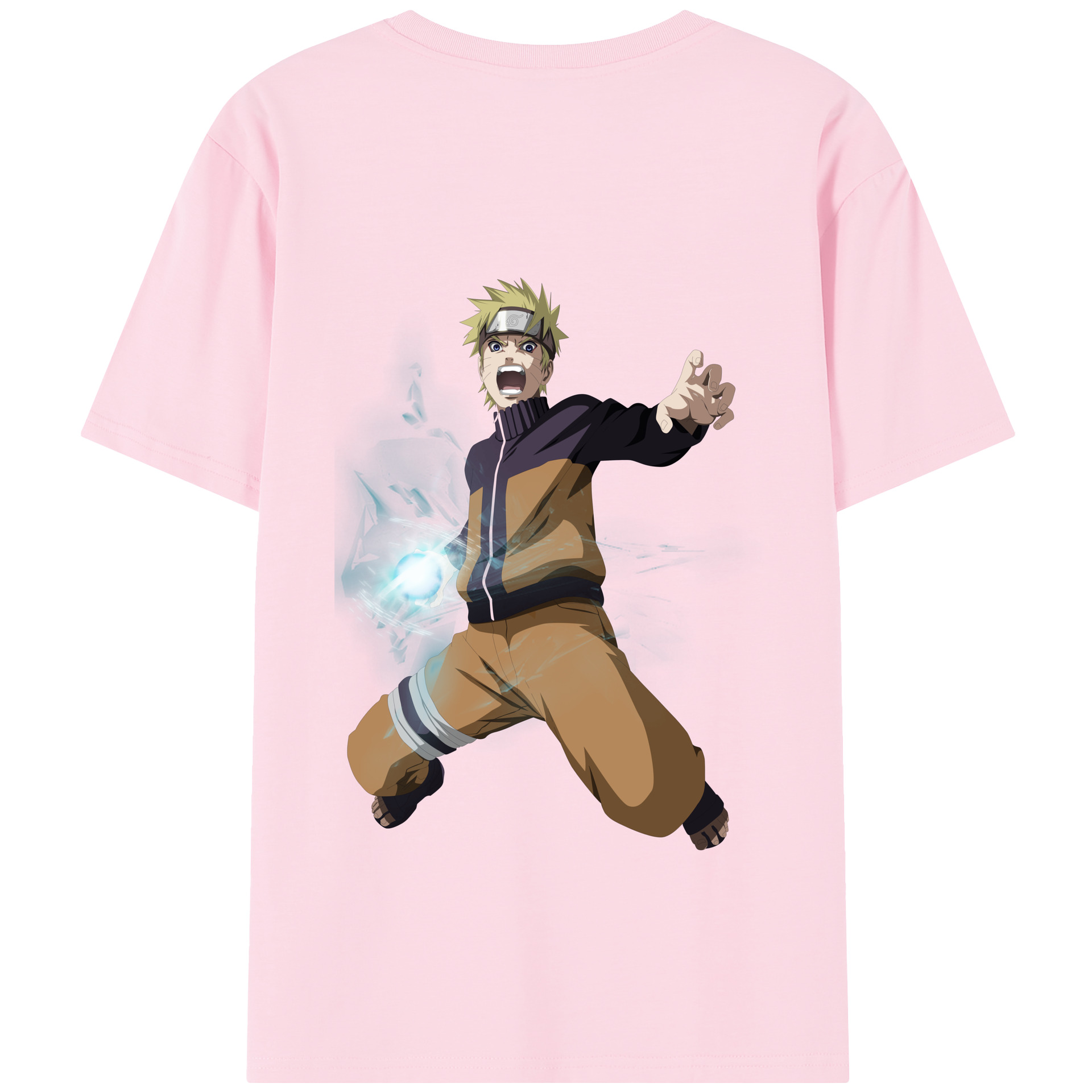 （画像用） NARUTO -ナルト- うずまき ナルト Uzumaki Naruto 綿100％半袖Tシャツ（背面プリント）