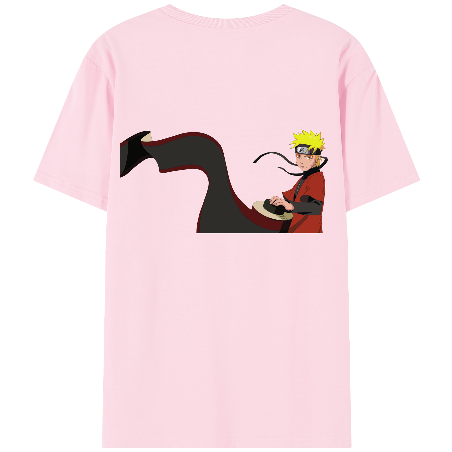 （画像用） NARUTO -ナルト- うずまき ナルト Uzumaki Naruto 綿100％半袖Tシャツ（背面プリント）