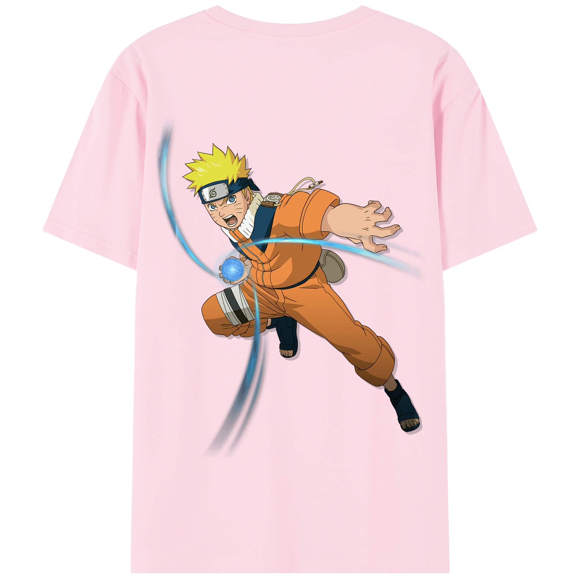 （画像用） NARUTO -ナルト- うずまき ナルト Uzumaki Naruto 綿100％半袖Tシャツ（背面プリント）