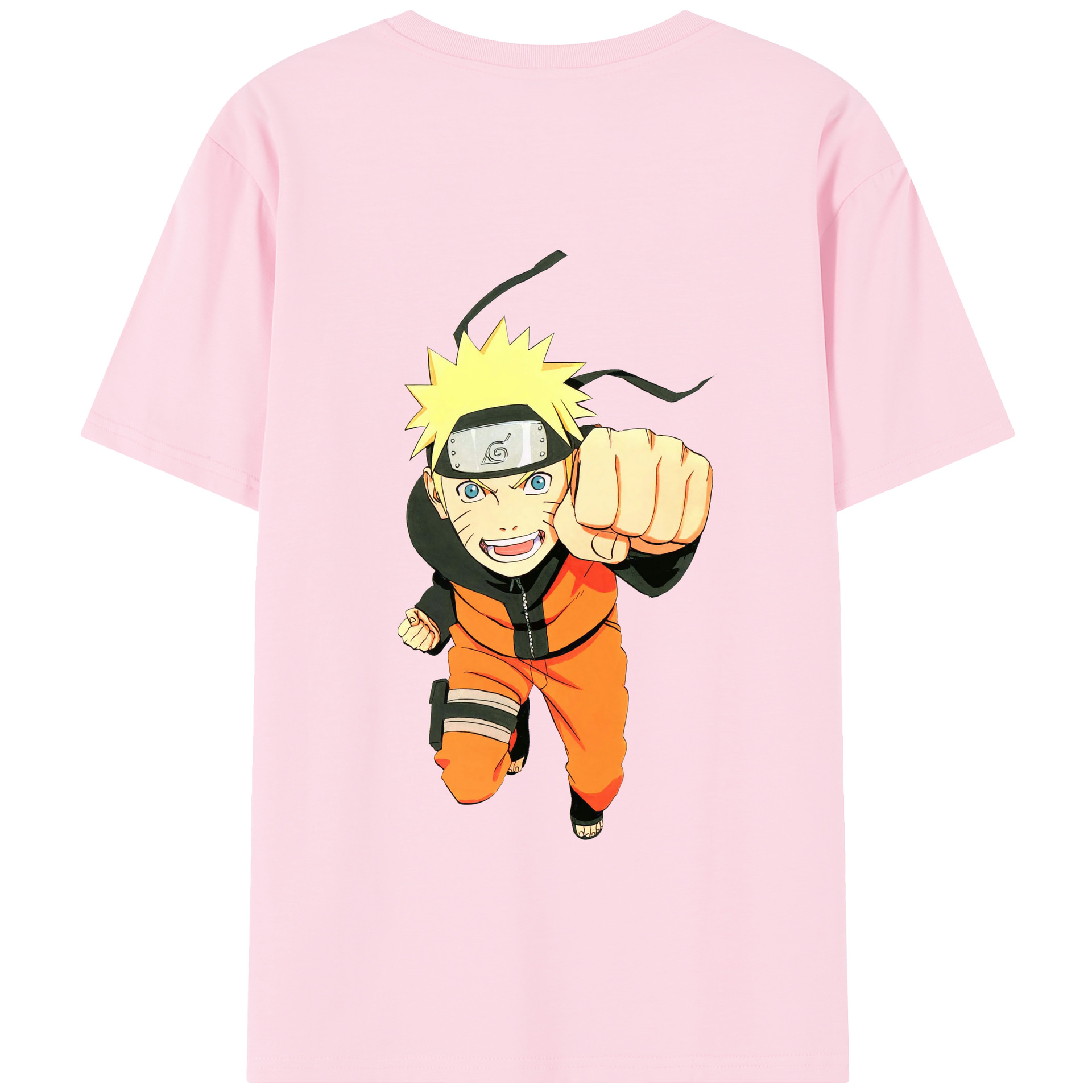 （画像用） NARUTO -ナルト- うずまき ナルト Uzumaki Naruto 綿100％半袖Tシャツ（背面プリント）