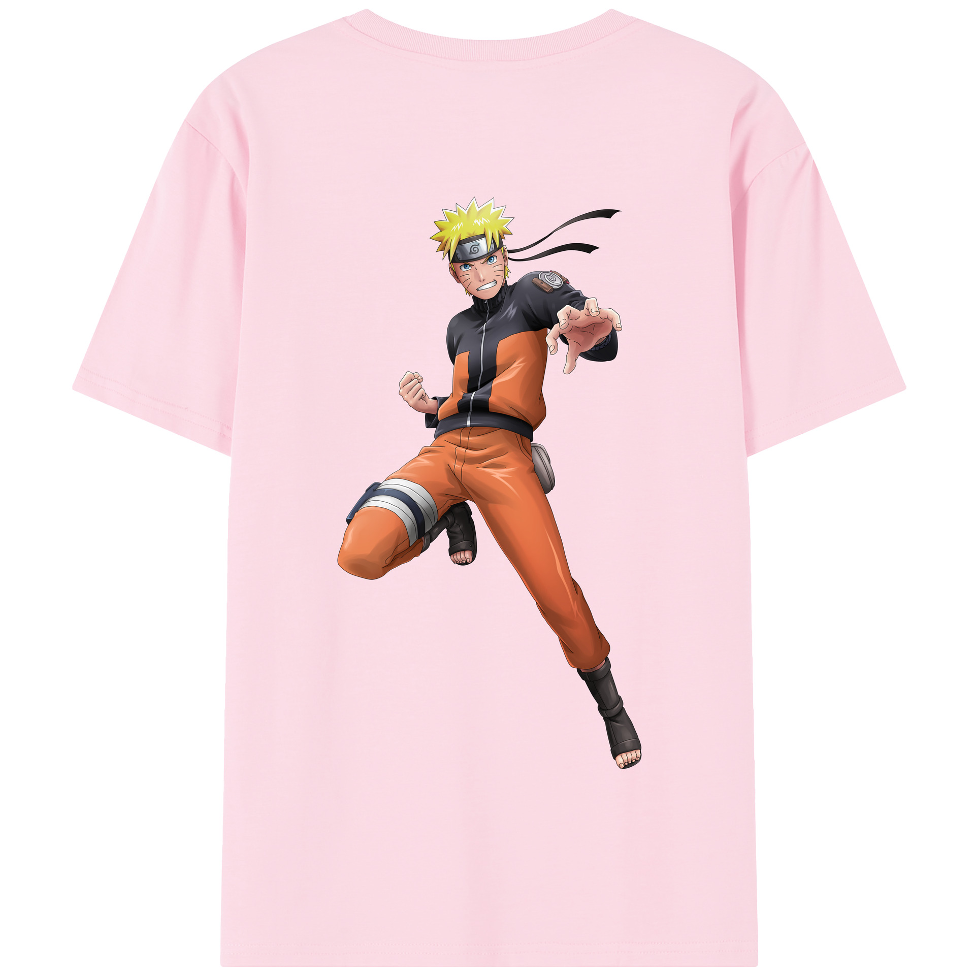 （画像用） NARUTO -ナルト- うずまき ナルト Uzumaki Naruto 綿100％半袖Tシャツ（背面プリント）