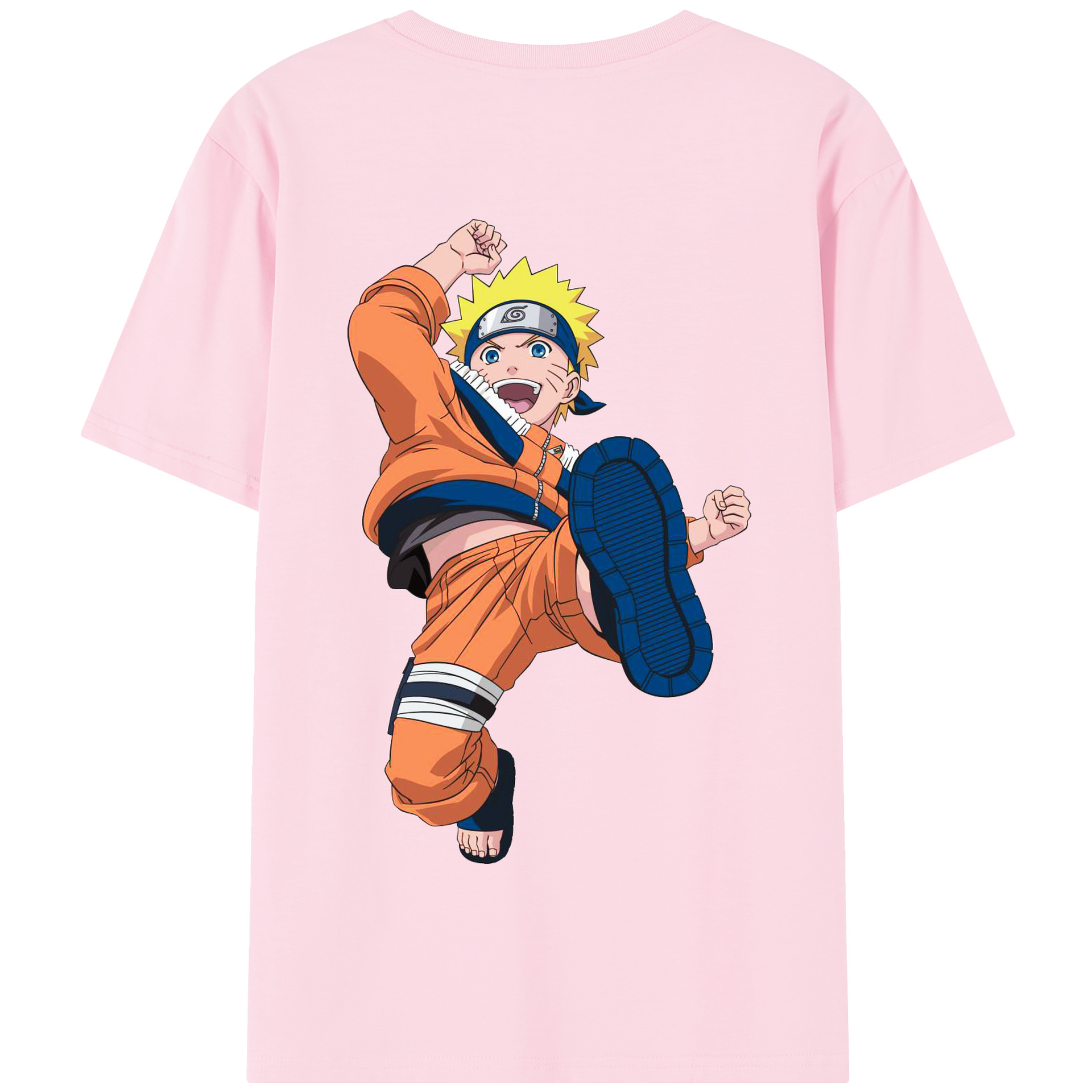 （画像用） NARUTO -ナルト- うずまき ナルト Uzumaki Naruto 綿100％半袖Tシャツ（背面プリント）
