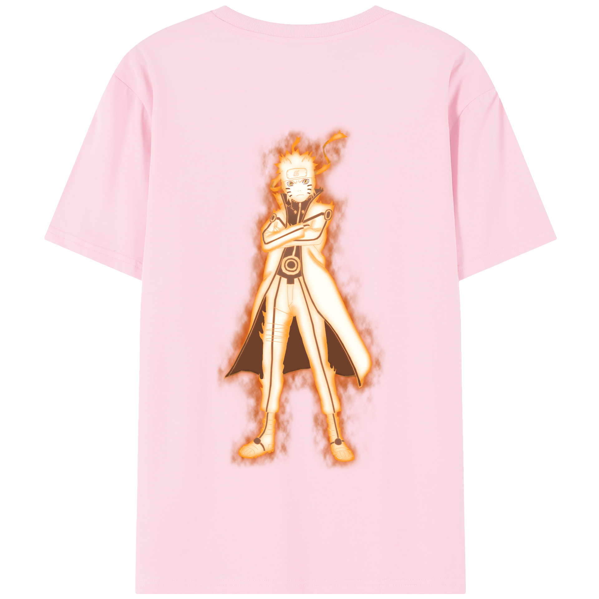 （画像用） NARUTO -ナルト- うずまき ナルト Uzumaki Naruto 綿100％半袖Tシャツ（背面プリント）