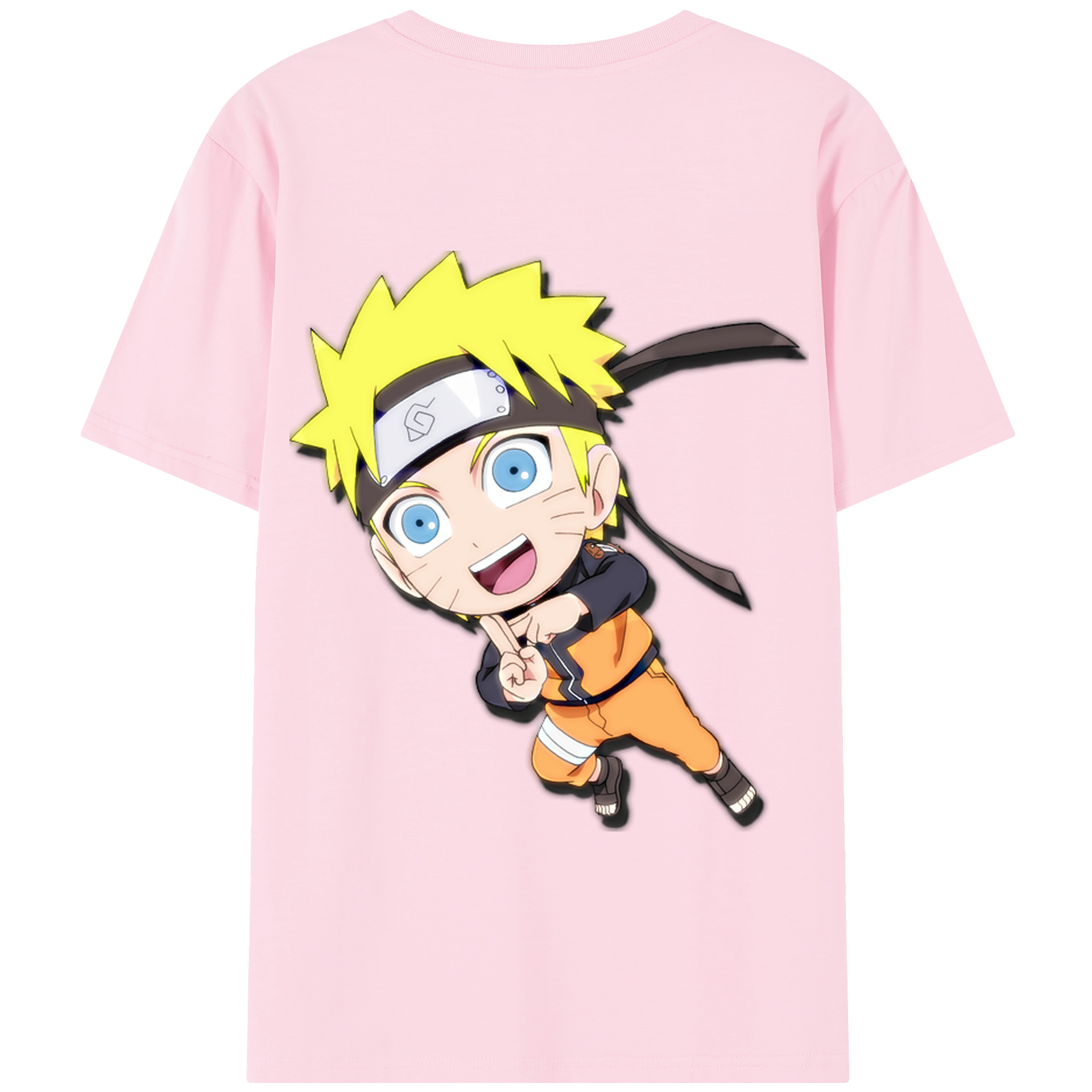 （画像用） NARUTO -ナルト- うずまき ナルト Uzumaki Naruto 綿100％半袖Tシャツ（背面プリント）