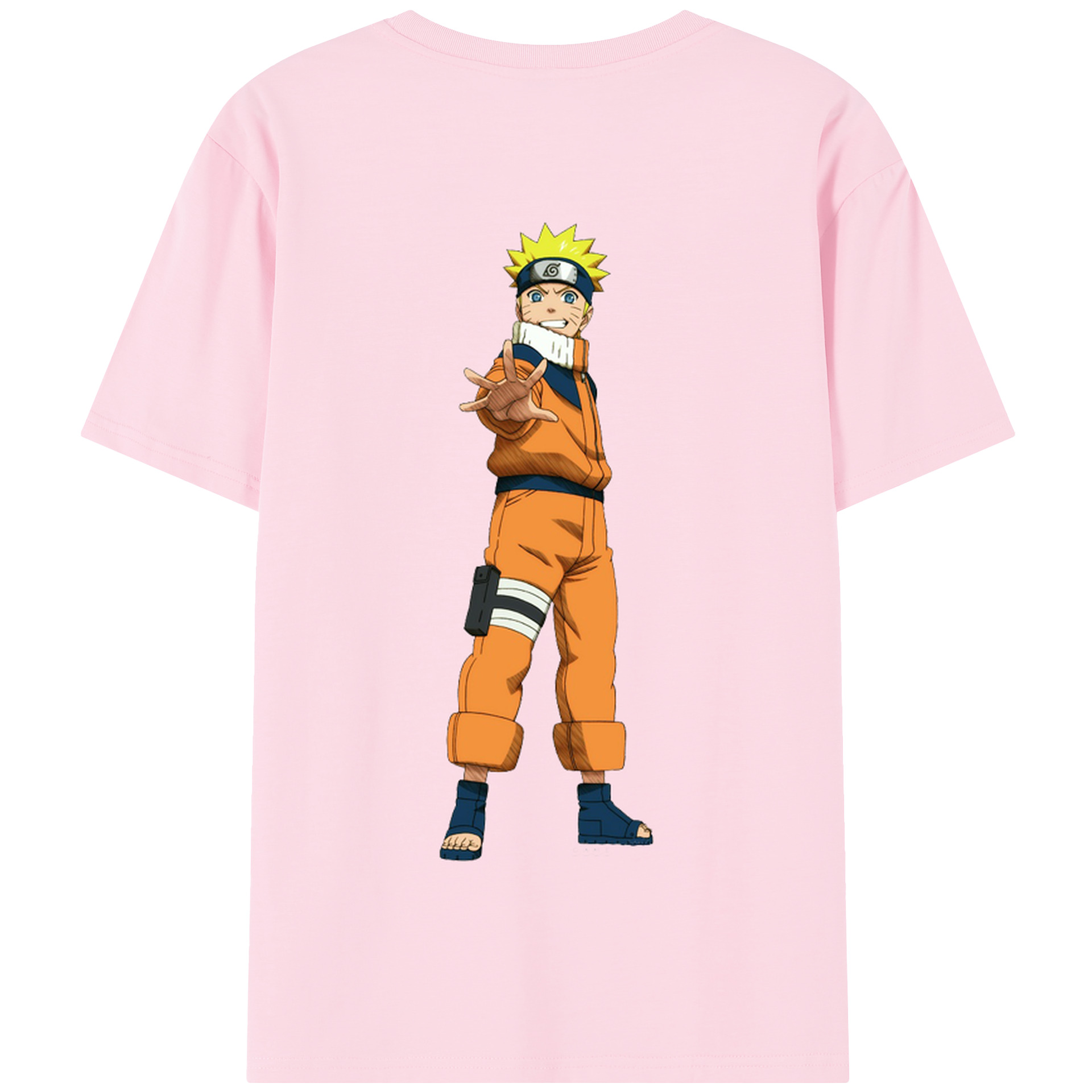 （画像用） NARUTO -ナルト- うずまき ナルト Uzumaki Naruto 綿100％半袖Tシャツ（背面プリント）