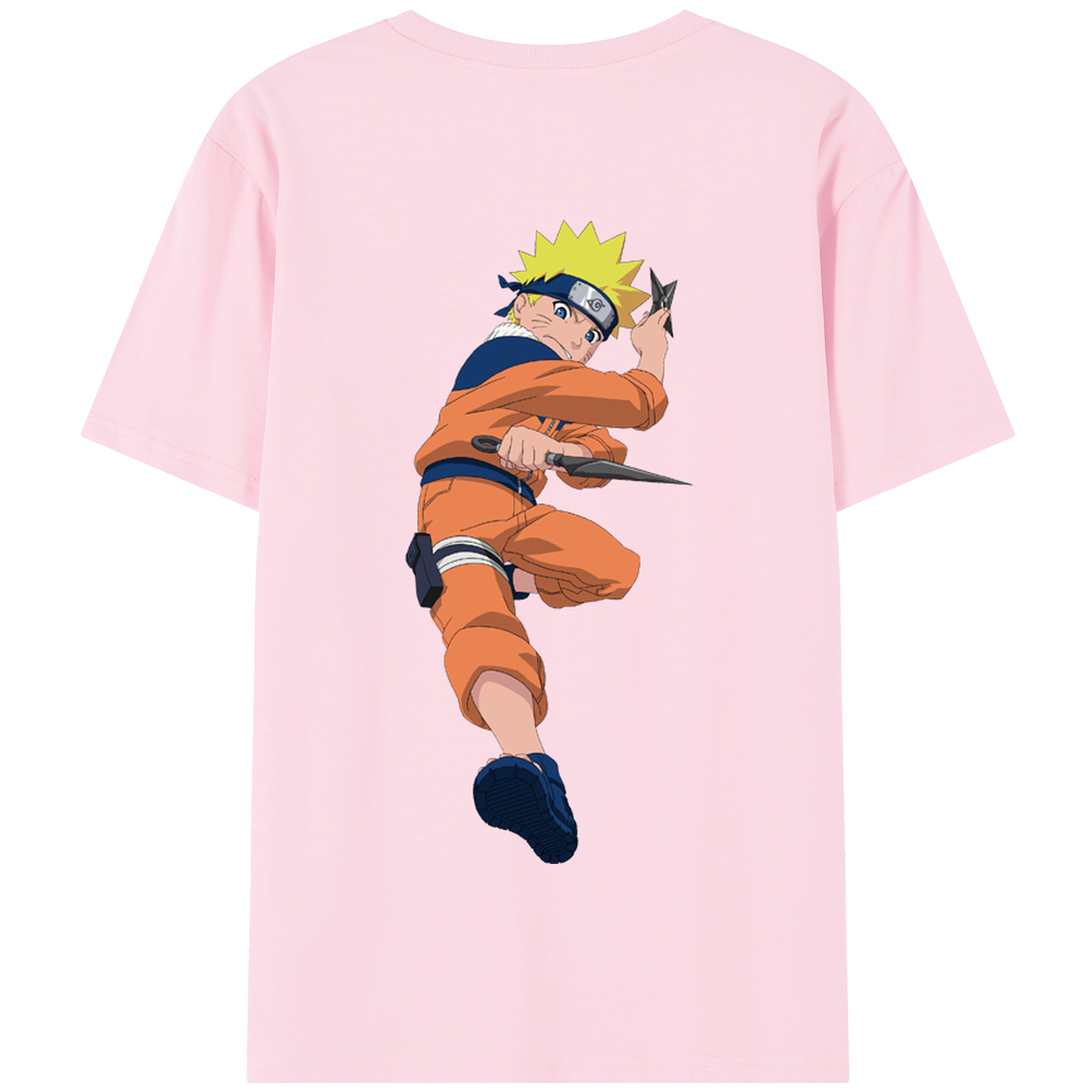 （画像用） NARUTO -ナルト- うずまき ナルト Uzumaki Naruto 綿100％半袖Tシャツ（背面プリント）
