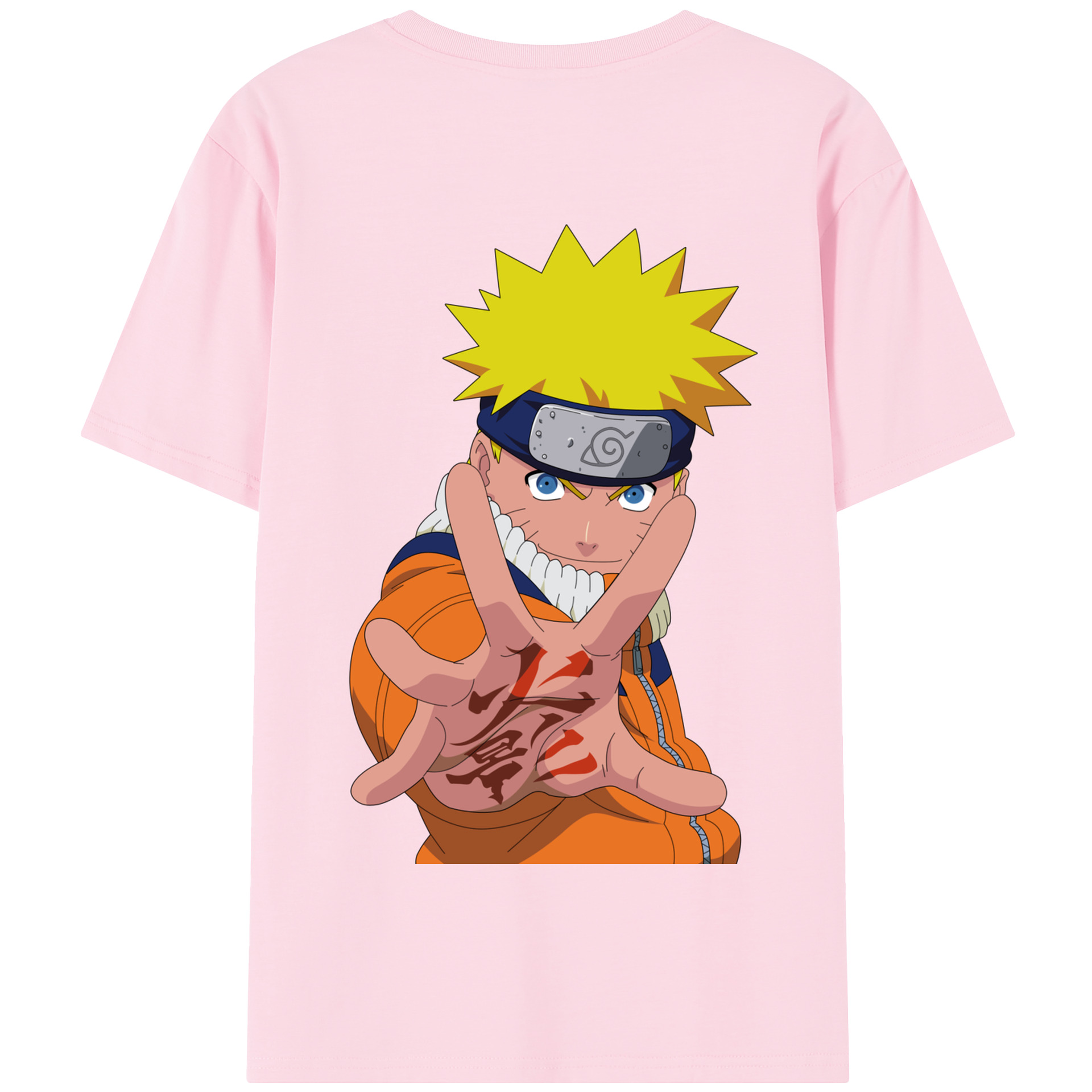 （画像用） NARUTO -ナルト- うずまき ナルト Uzumaki Naruto 綿100％半袖Tシャツ（背面プリント）