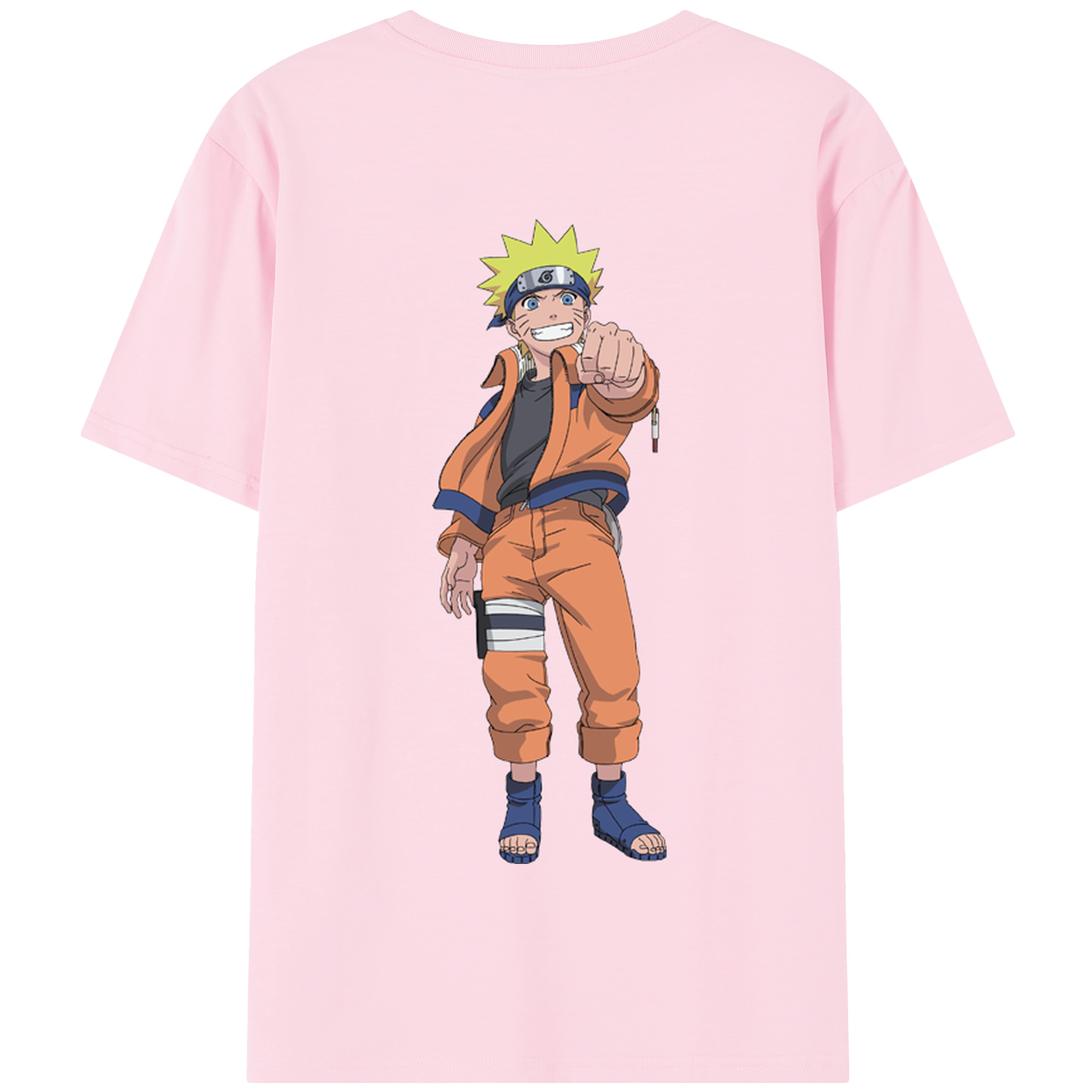（画像用） NARUTO -ナルト- うずまき ナルト Uzumaki Naruto 綿100％半袖Tシャツ（背面プリント）