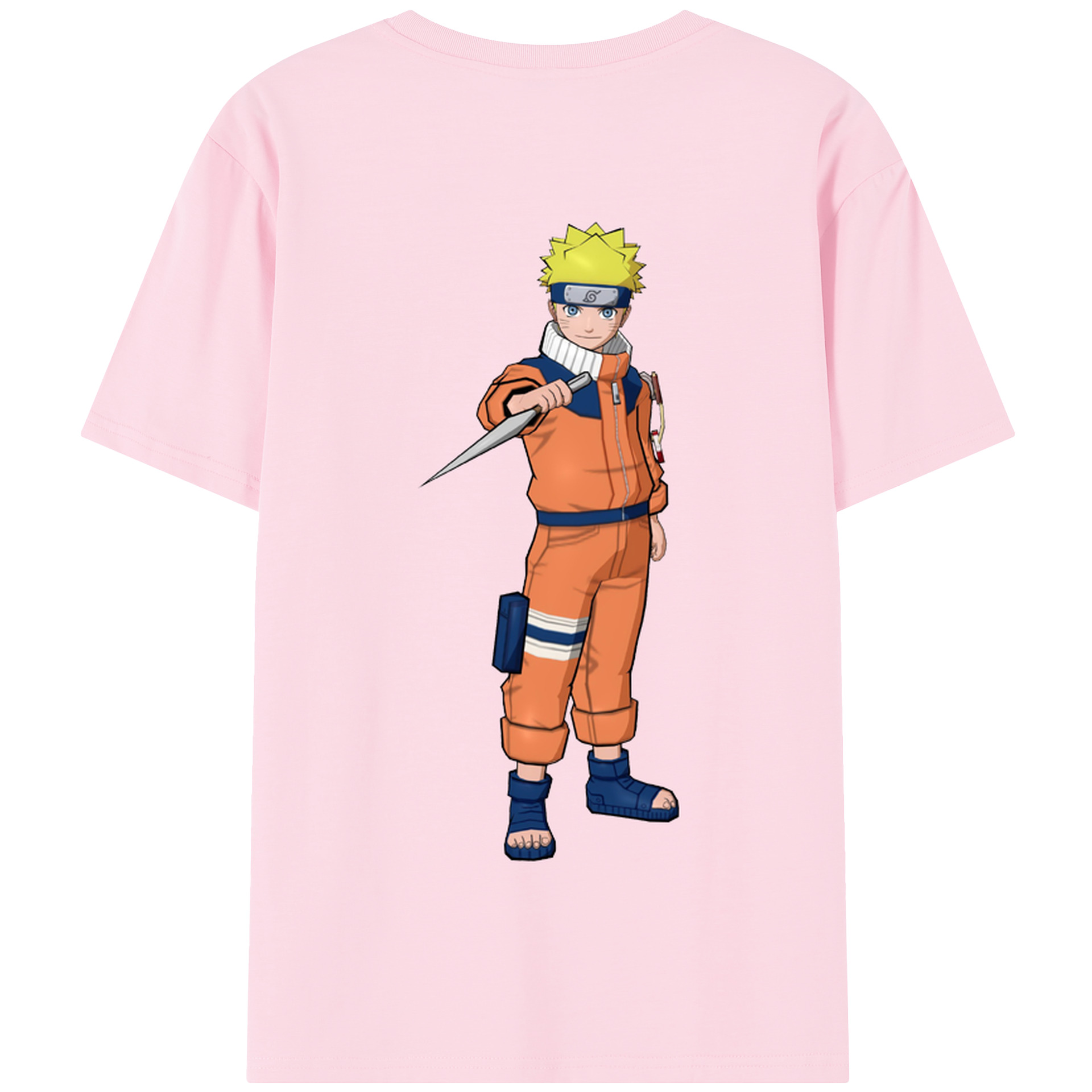 （画像用） NARUTO -ナルト- うずまき ナルト Uzumaki Naruto 綿100％半袖Tシャツ（背面プリント）
