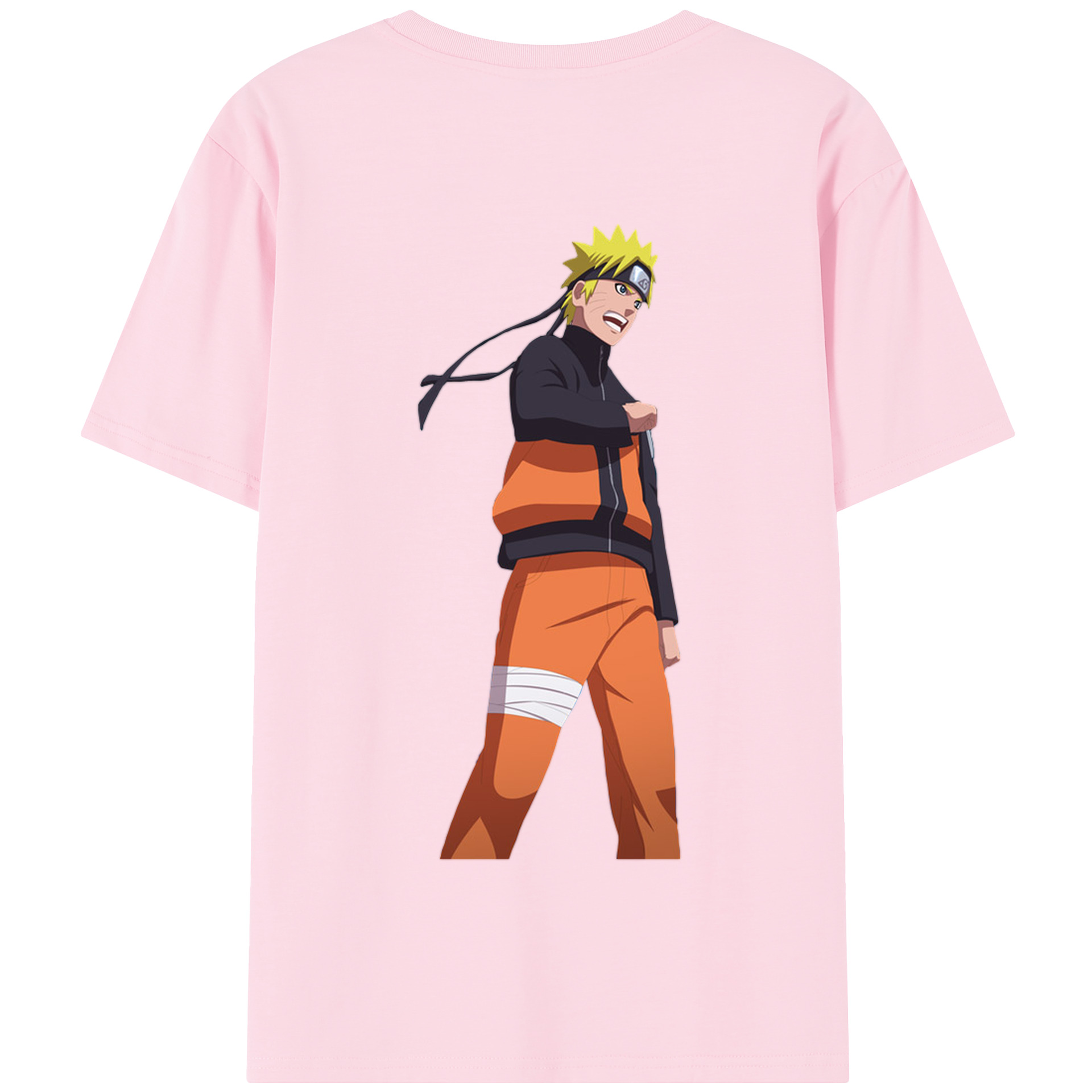 （画像用） NARUTO -ナルト- うずまき ナルト Uzumaki Naruto 綿100％半袖Tシャツ（背面プリント）