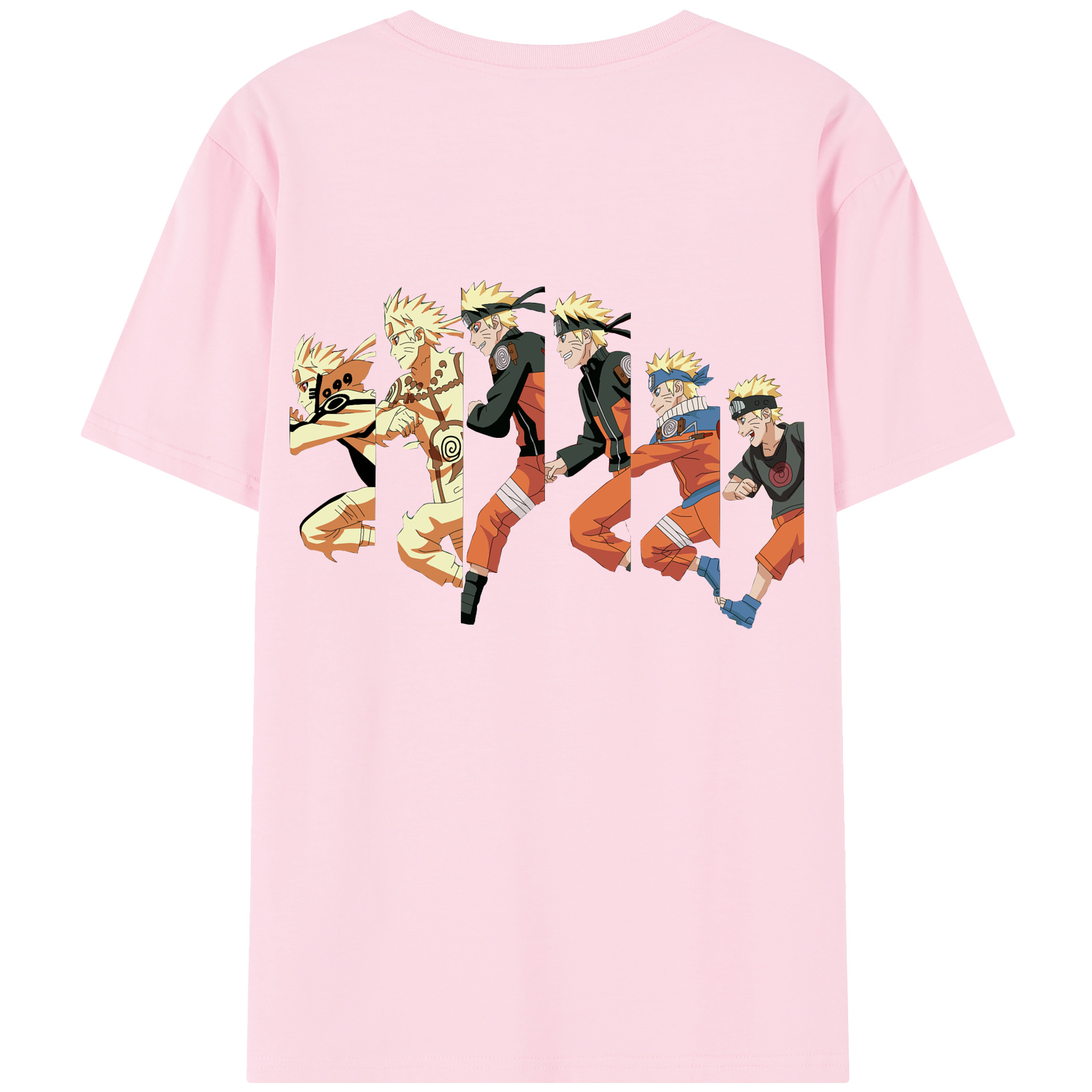（画像用） NARUTO -ナルト- うずまき ナルト Uzumaki Naruto 綿100％半袖Tシャツ（背面プリント）