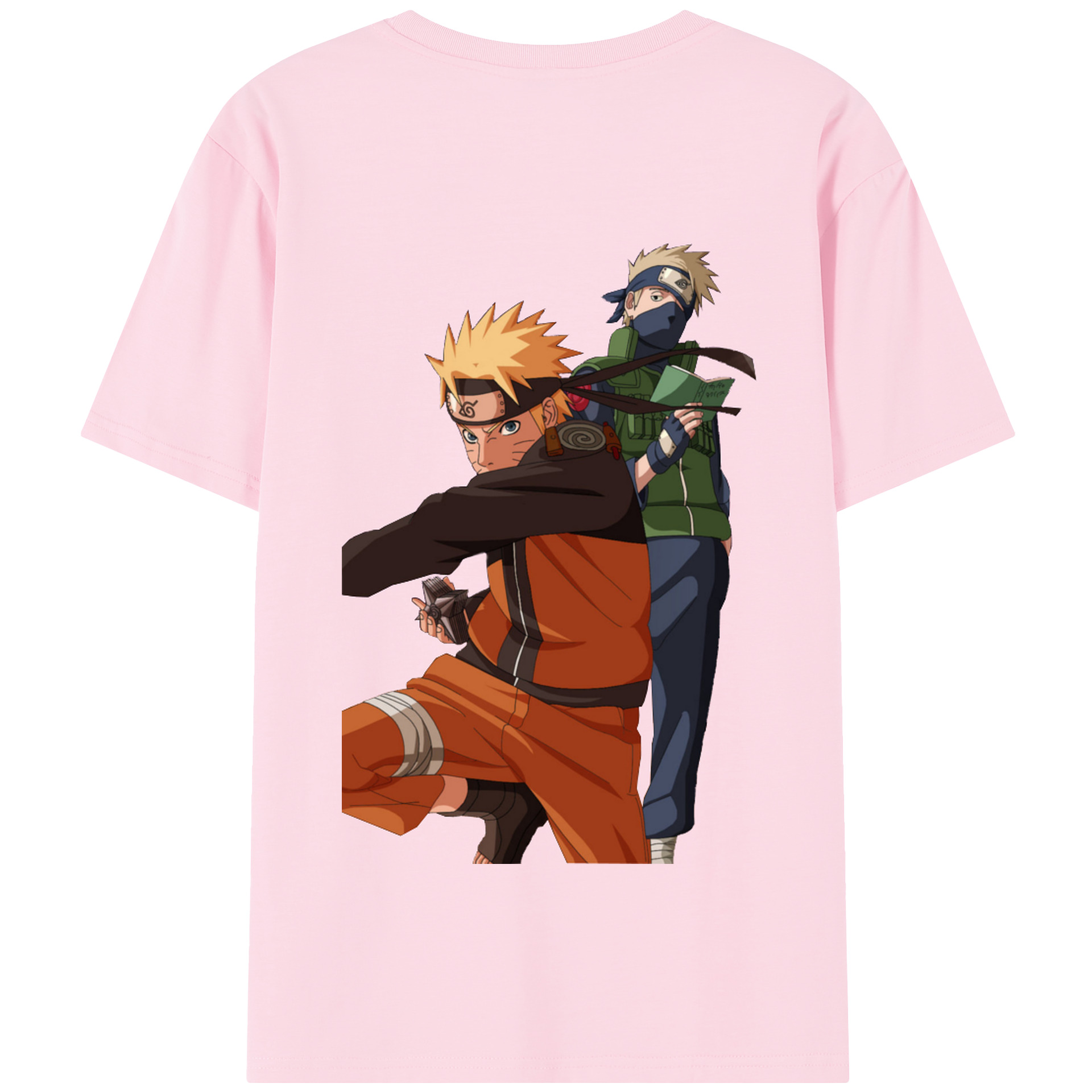 （画像用） NARUTO -ナルト- うずまき ナルト Uzumaki Naruto 綿100％半袖Tシャツ（背面プリント）