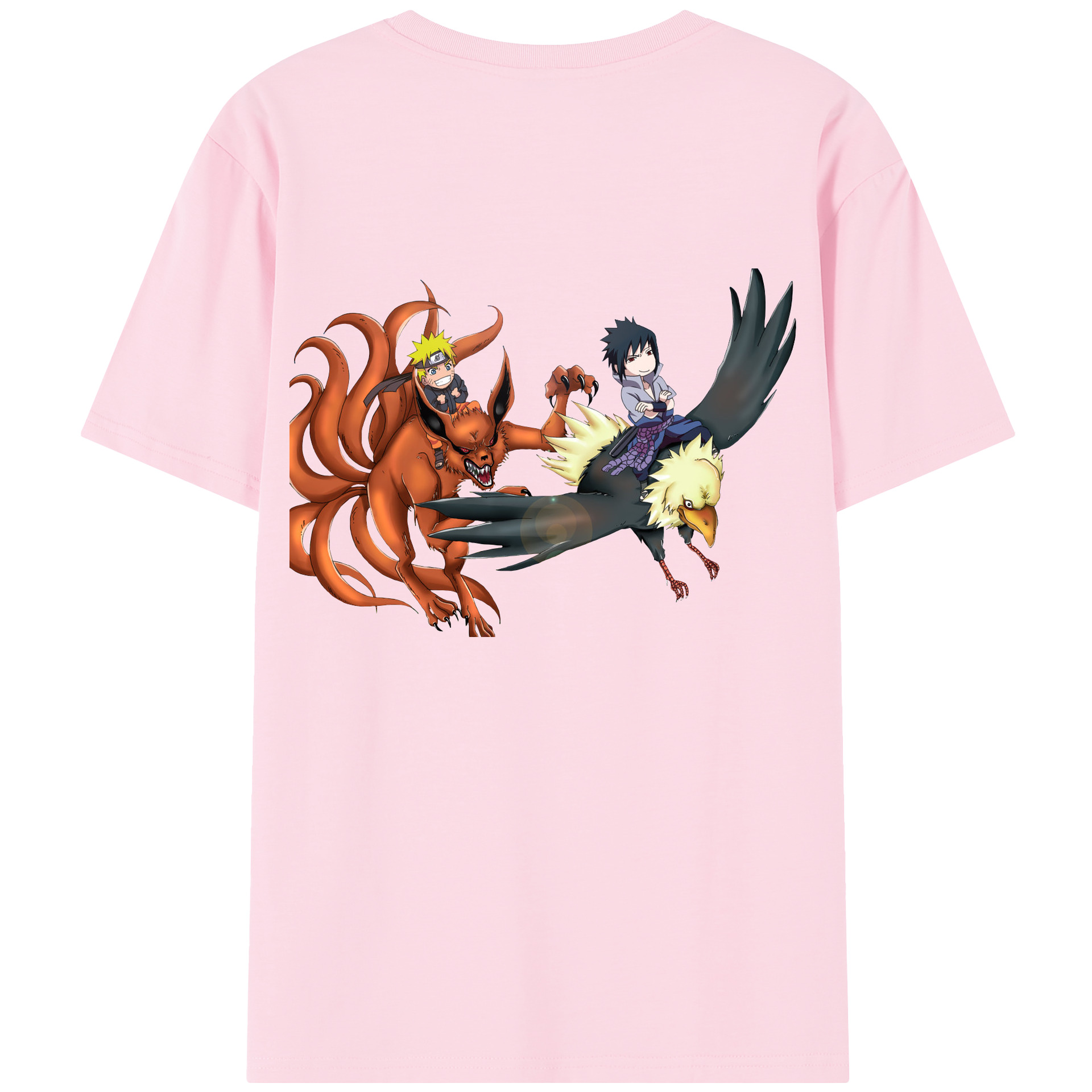 （画像用） NARUTO -ナルト- うずまき ナルト Uzumaki Naruto 綿100％半袖Tシャツ（背面プリント）