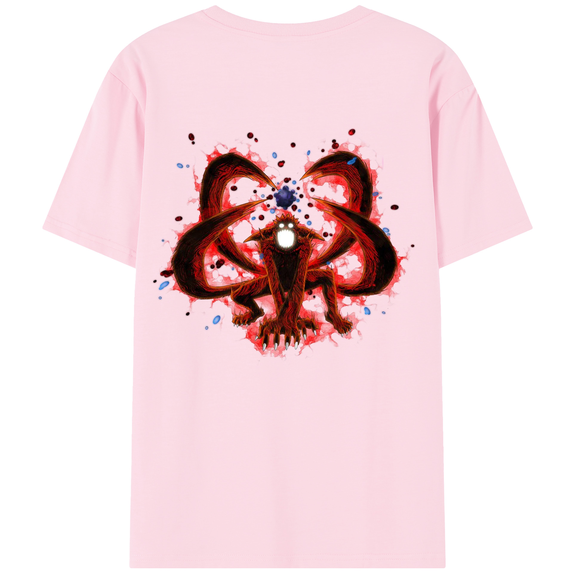 （画像用） NARUTO -ナルト- うずまき ナルト Uzumaki Naruto 綿100％半袖Tシャツ（背面プリント）