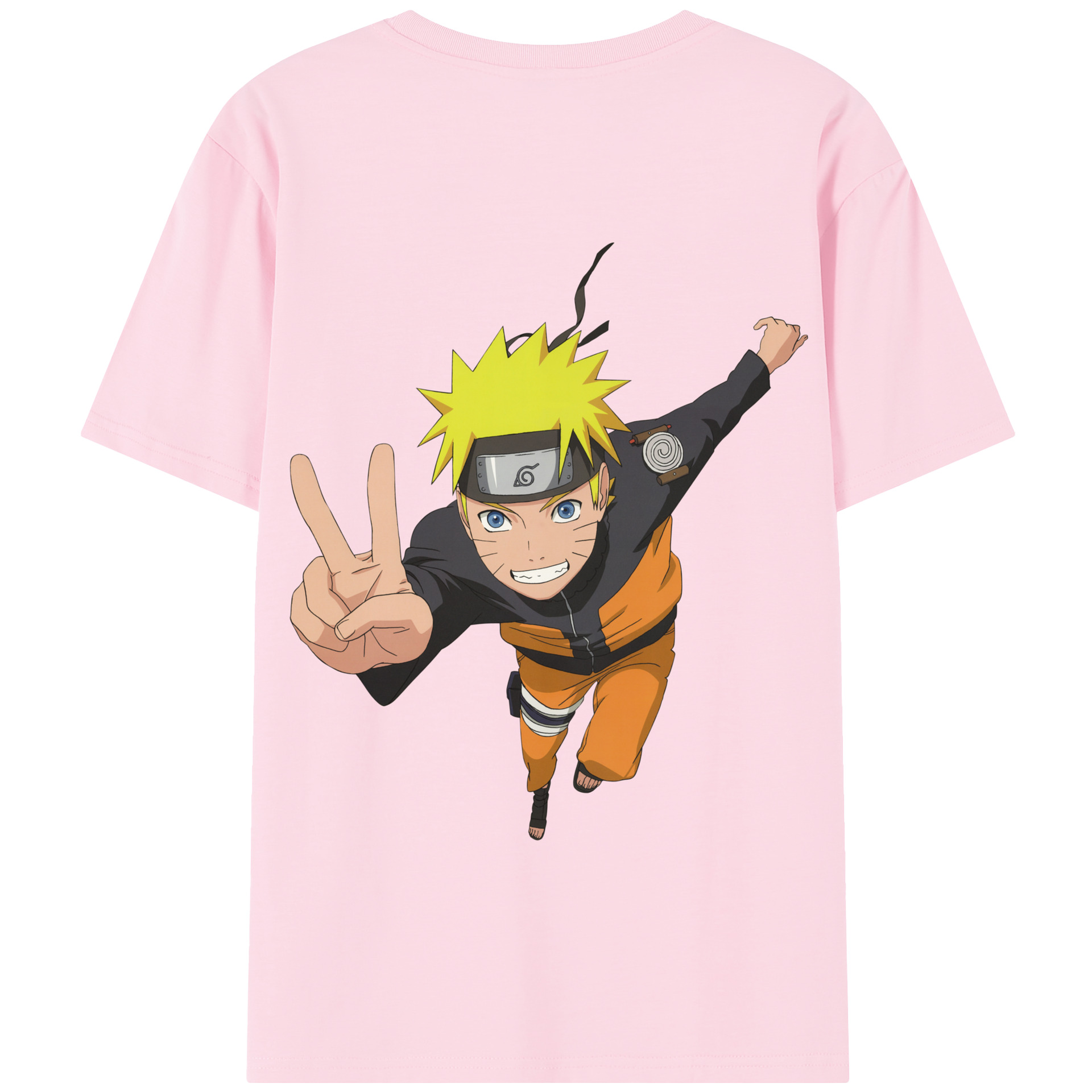 （画像用） NARUTO -ナルト- うずまき ナルト Uzumaki Naruto 綿100％半袖Tシャツ（背面プリント）