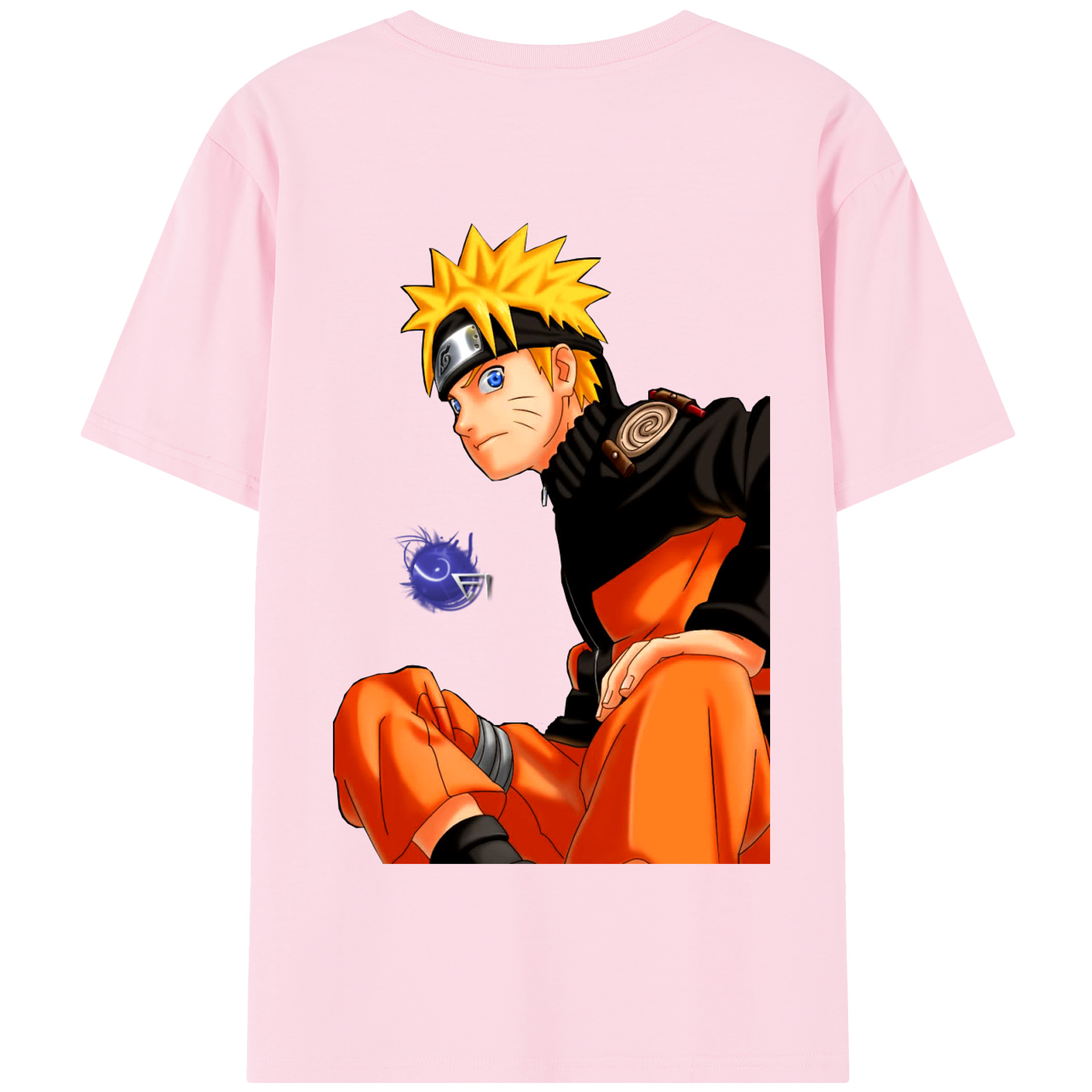 （画像用） NARUTO -ナルト- うずまき ナルト Uzumaki Naruto 綿100％半袖Tシャツ（背面プリント）