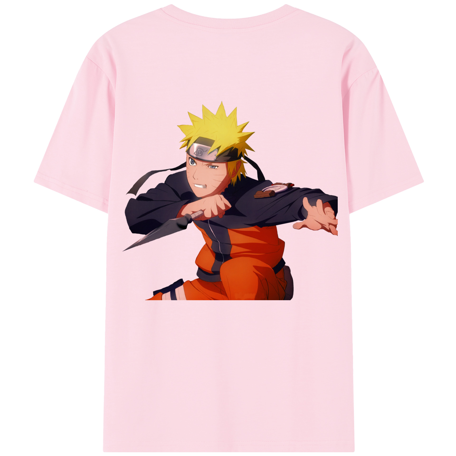 （画像用） NARUTO -ナルト- うずまき ナルト Uzumaki Naruto 綿100％半袖Tシャツ（背面プリント）