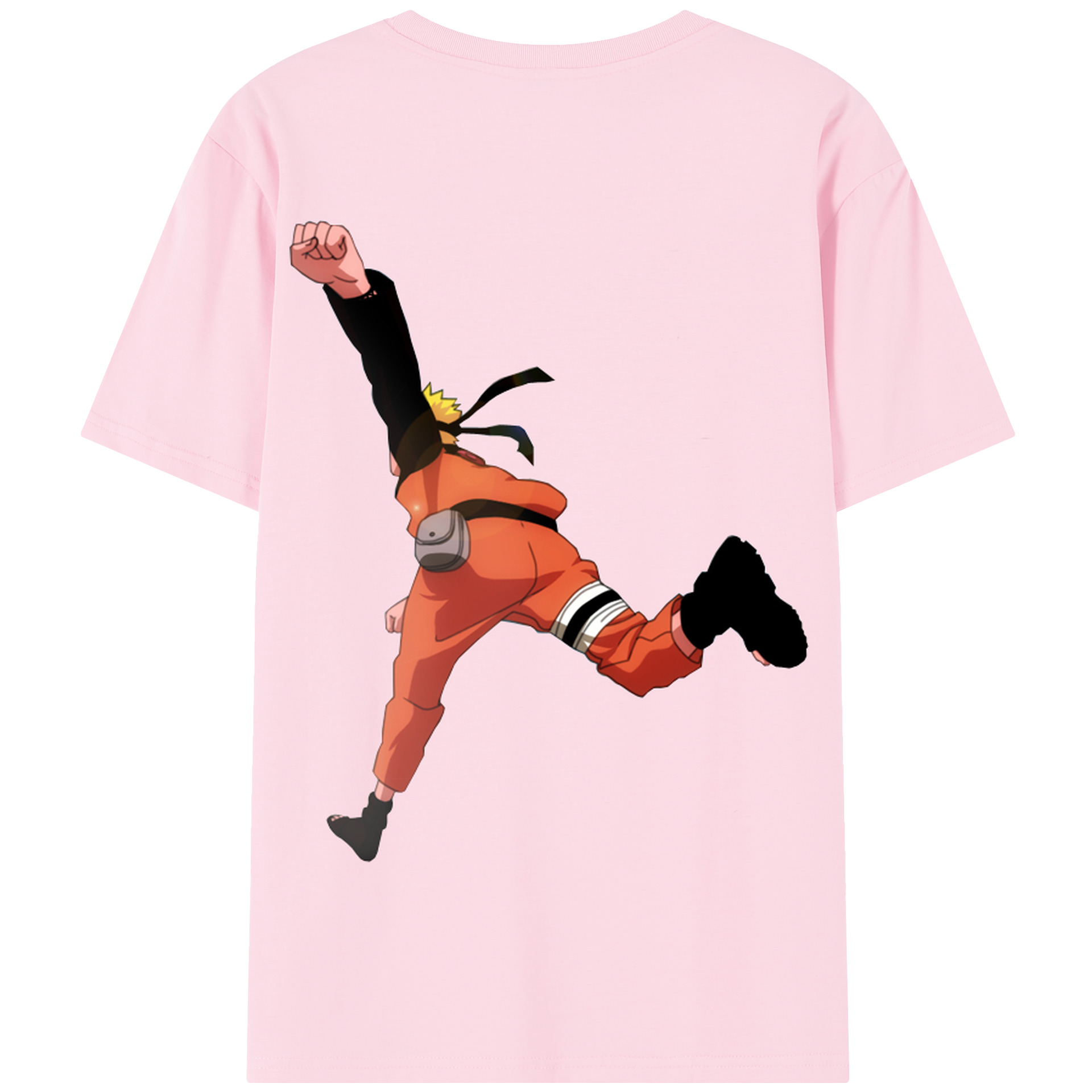 （画像用） NARUTO -ナルト- うずまき ナルト Uzumaki Naruto 綿100％半袖Tシャツ（背面プリント）