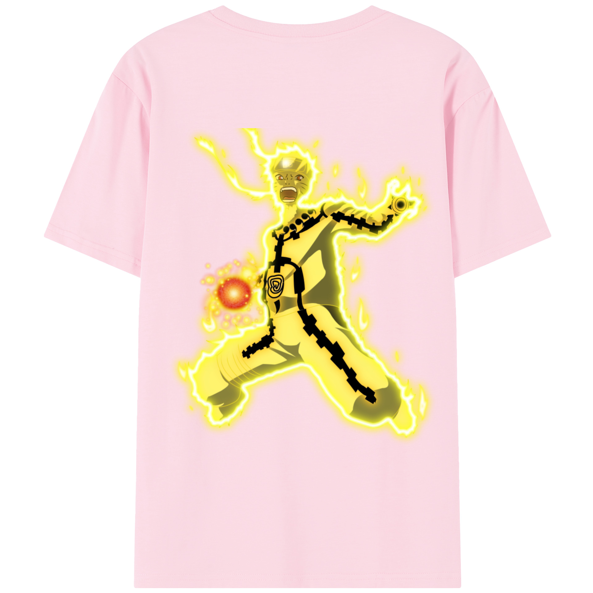 （画像用） NARUTO -ナルト- うずまき ナルト Uzumaki Naruto 綿100％半袖Tシャツ（背面プリント）