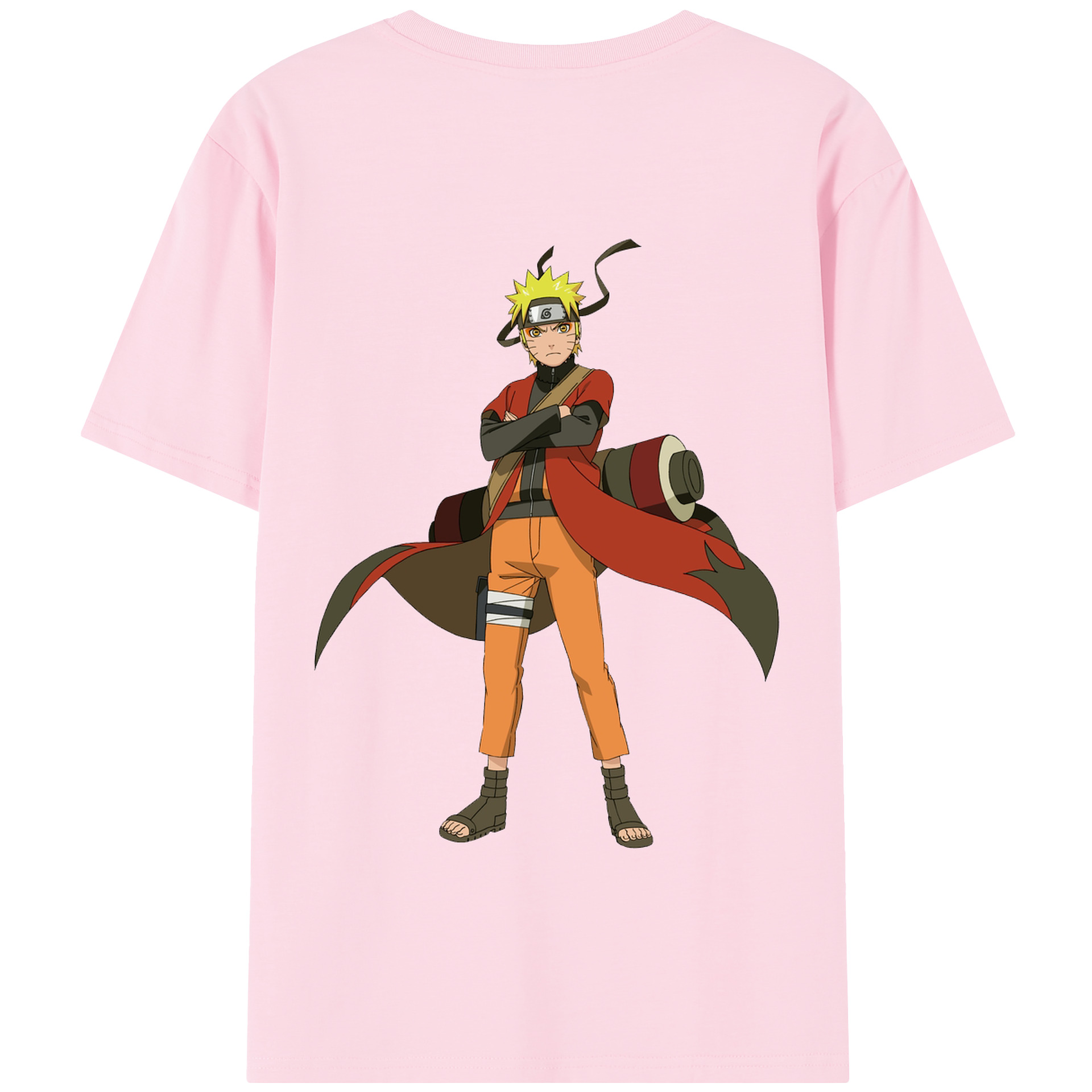 （画像用） NARUTO -ナルト- うずまき ナルト Uzumaki Naruto 綿100％半袖Tシャツ（背面プリント）