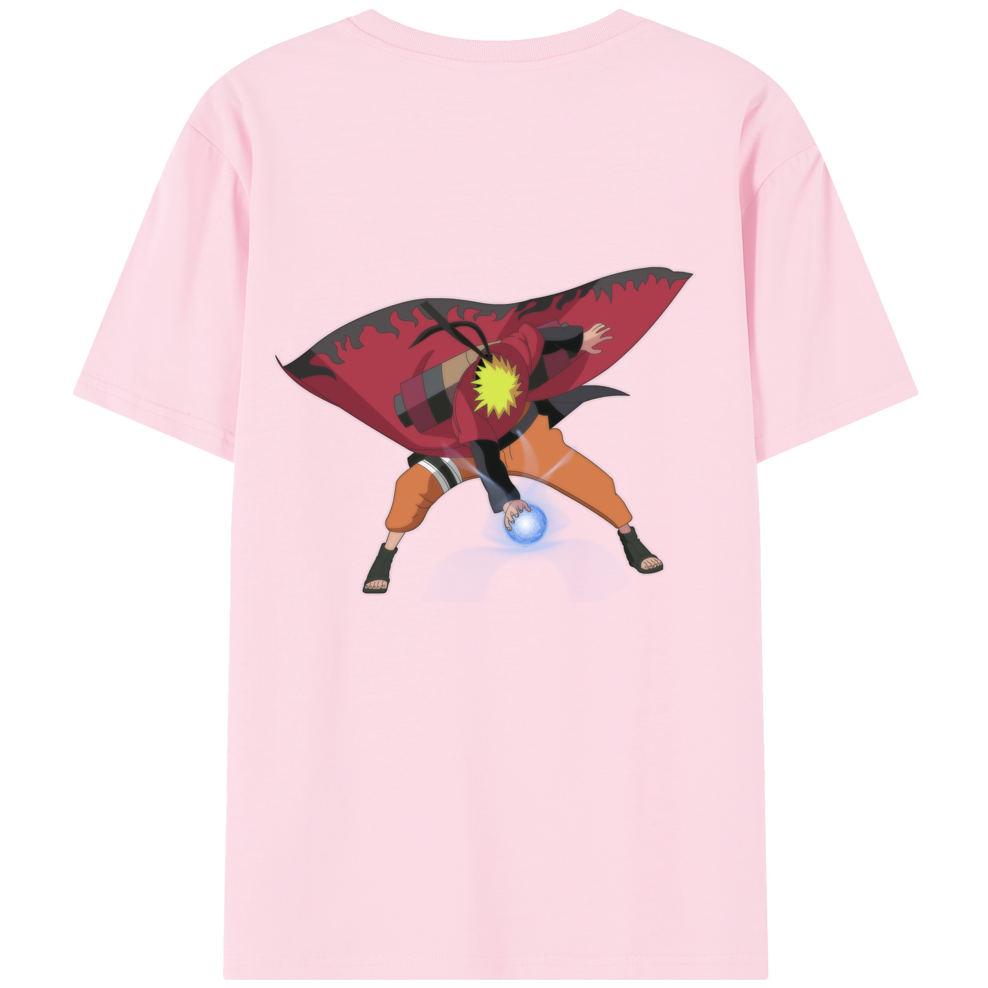 （画像用） NARUTO -ナルト- うずまき ナルト Uzumaki Naruto 綿100％半袖Tシャツ（背面プリント）