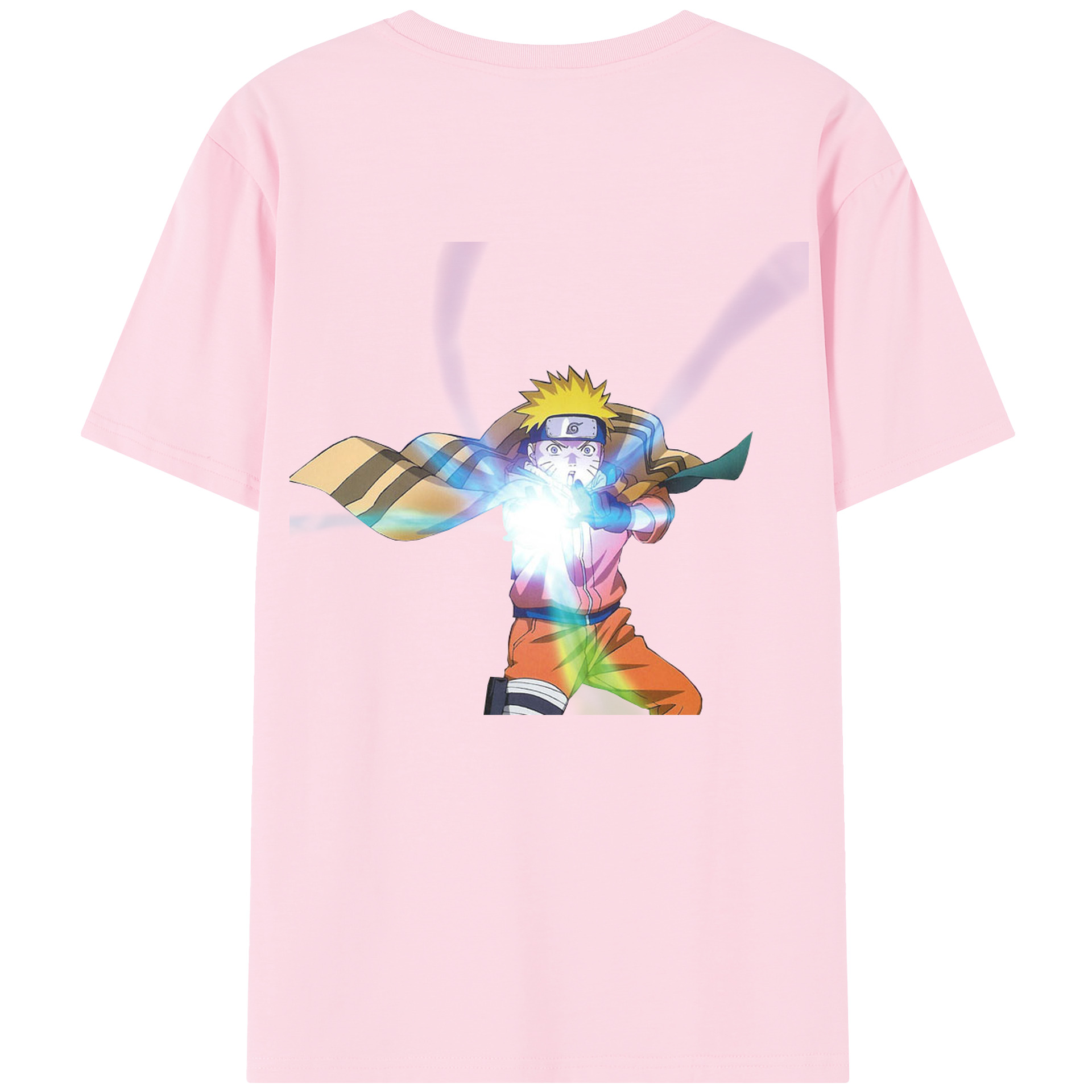 （画像用） NARUTO -ナルト- うずまき ナルト Uzumaki Naruto 綿100％半袖Tシャツ（背面プリント）