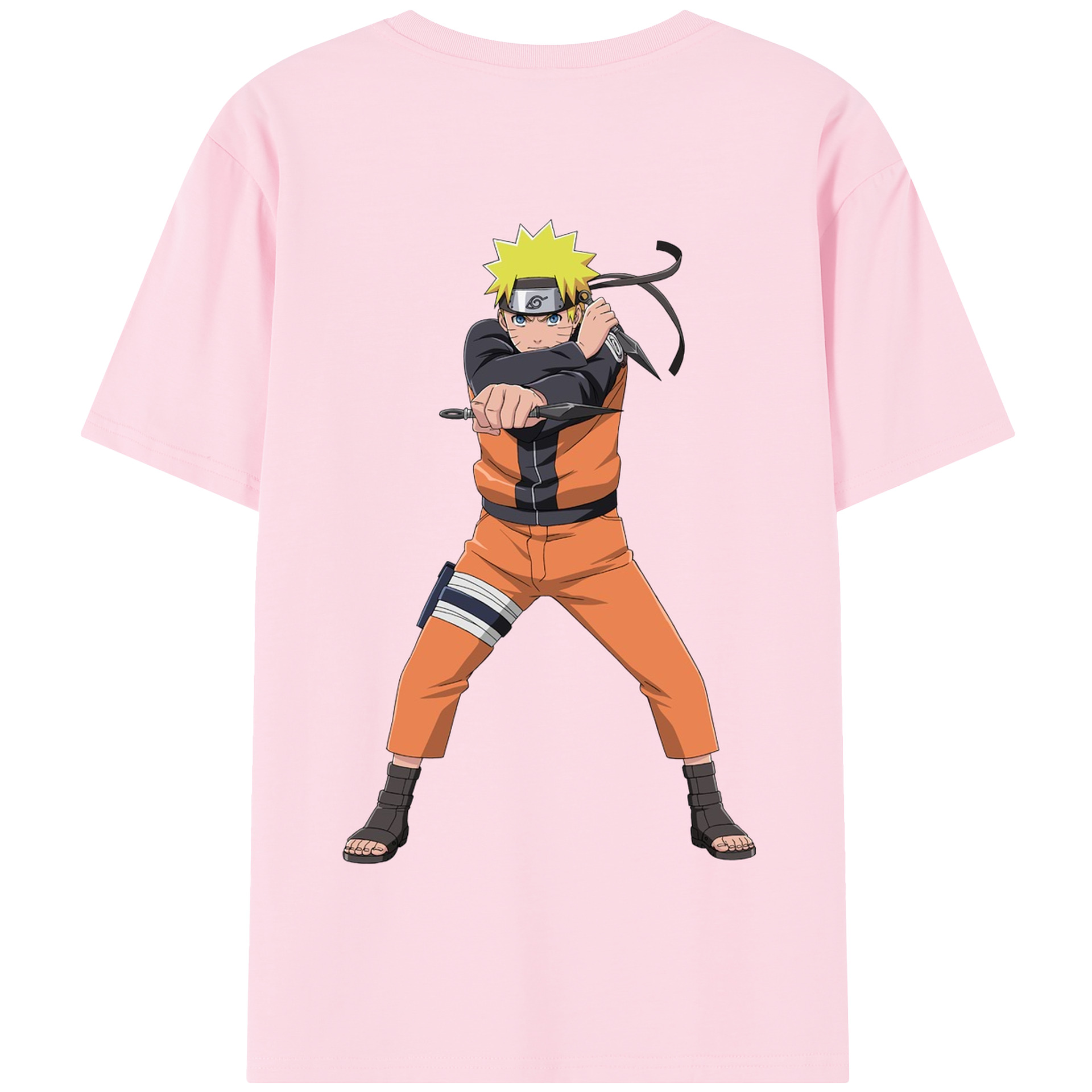 （画像用） NARUTO -ナルト- うずまき ナルト Uzumaki Naruto 綿100％半袖Tシャツ（背面プリント）