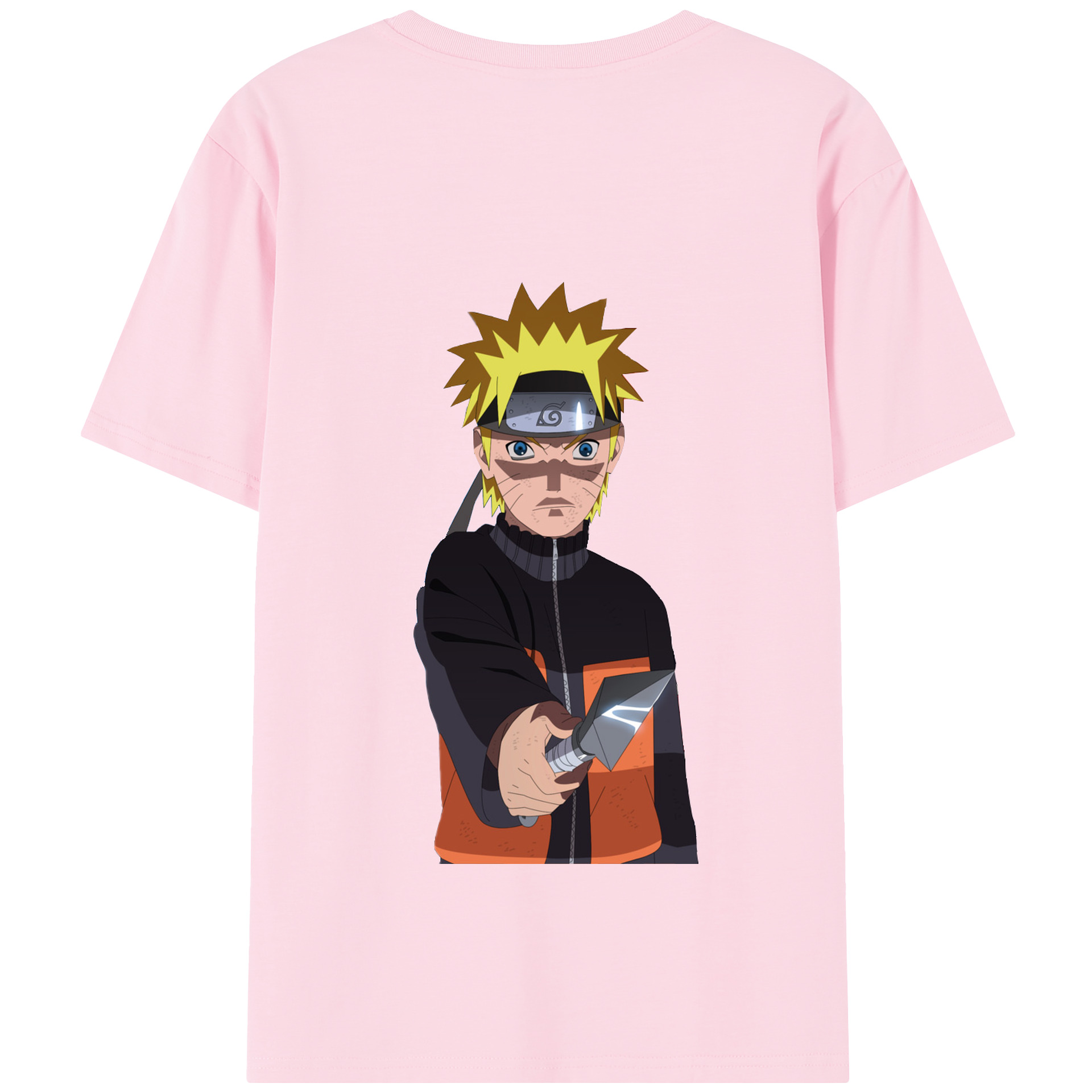 （画像用） NARUTO -ナルト- うずまき ナルト Uzumaki Naruto 綿100％半袖Tシャツ（背面プリント）