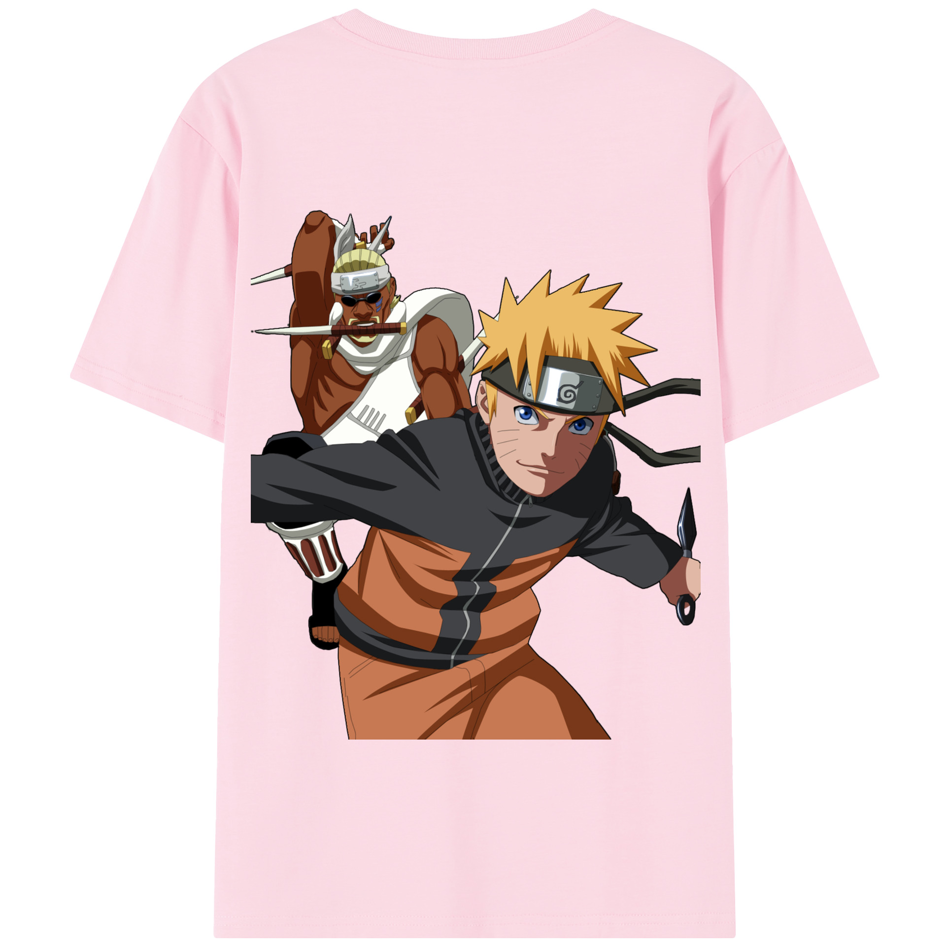 （画像用） NARUTO -ナルト- うずまき ナルト Uzumaki Naruto 綿100％半袖Tシャツ（背面プリント）