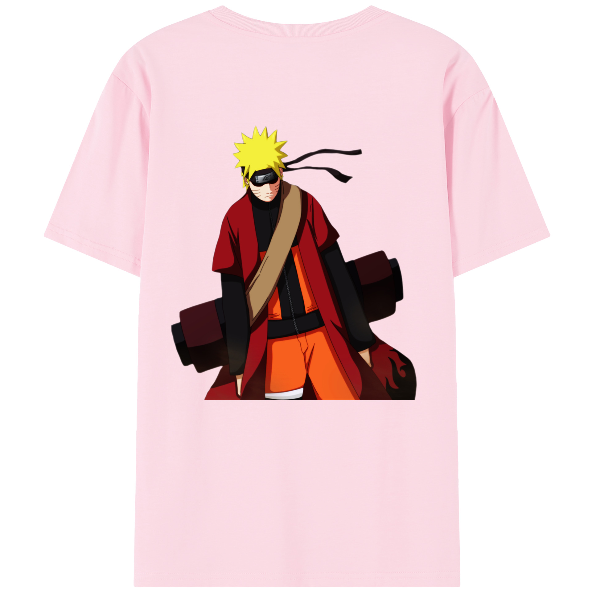 （画像用） NARUTO -ナルト- うずまき ナルト Uzumaki Naruto 綿100％半袖Tシャツ（背面プリント）