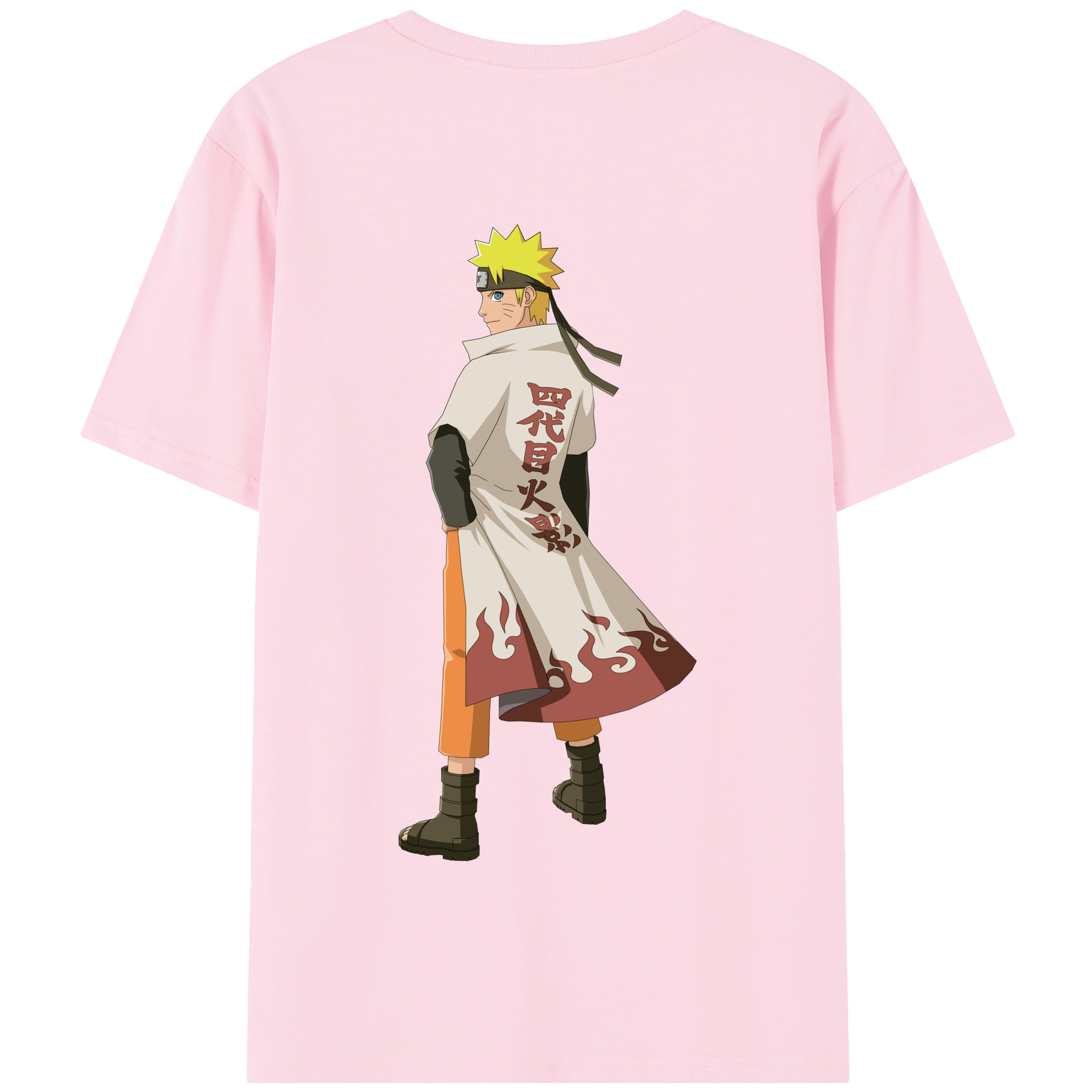 （画像用） NARUTO -ナルト- うずまき ナルト Uzumaki Naruto 綿100％半袖Tシャツ（背面プリント）
