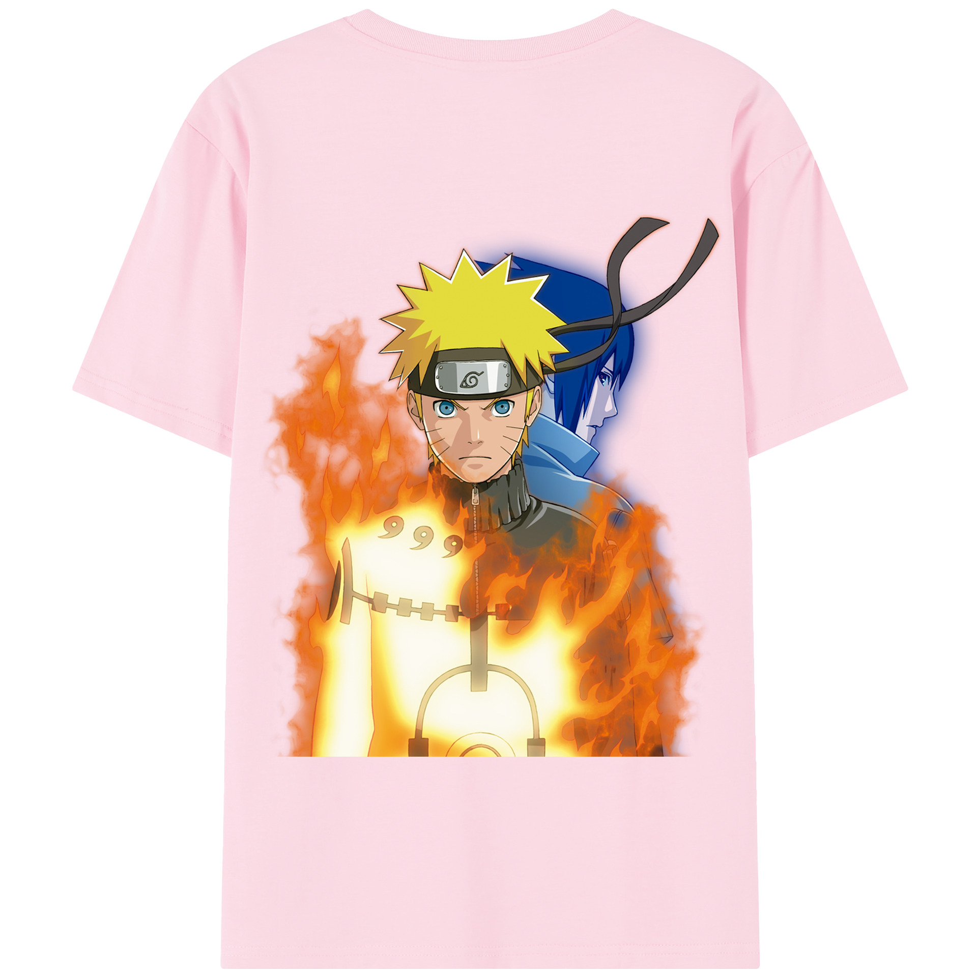 （画像用） NARUTO -ナルト- うずまき ナルト Uzumaki Naruto 綿100％半袖Tシャツ（背面プリント）
