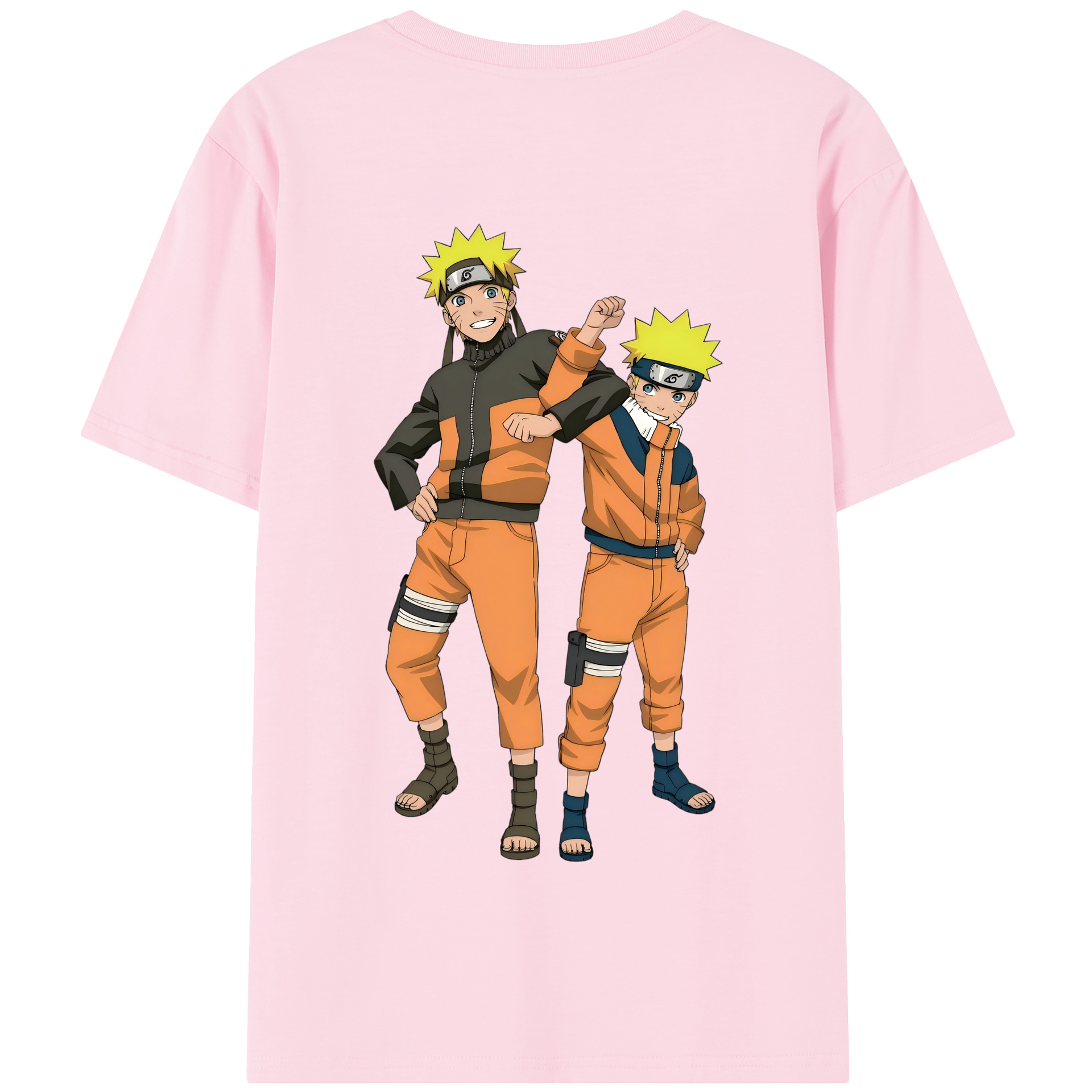 （画像用） NARUTO -ナルト- うずまき ナルト Uzumaki Naruto 綿100％半袖Tシャツ（背面プリント）