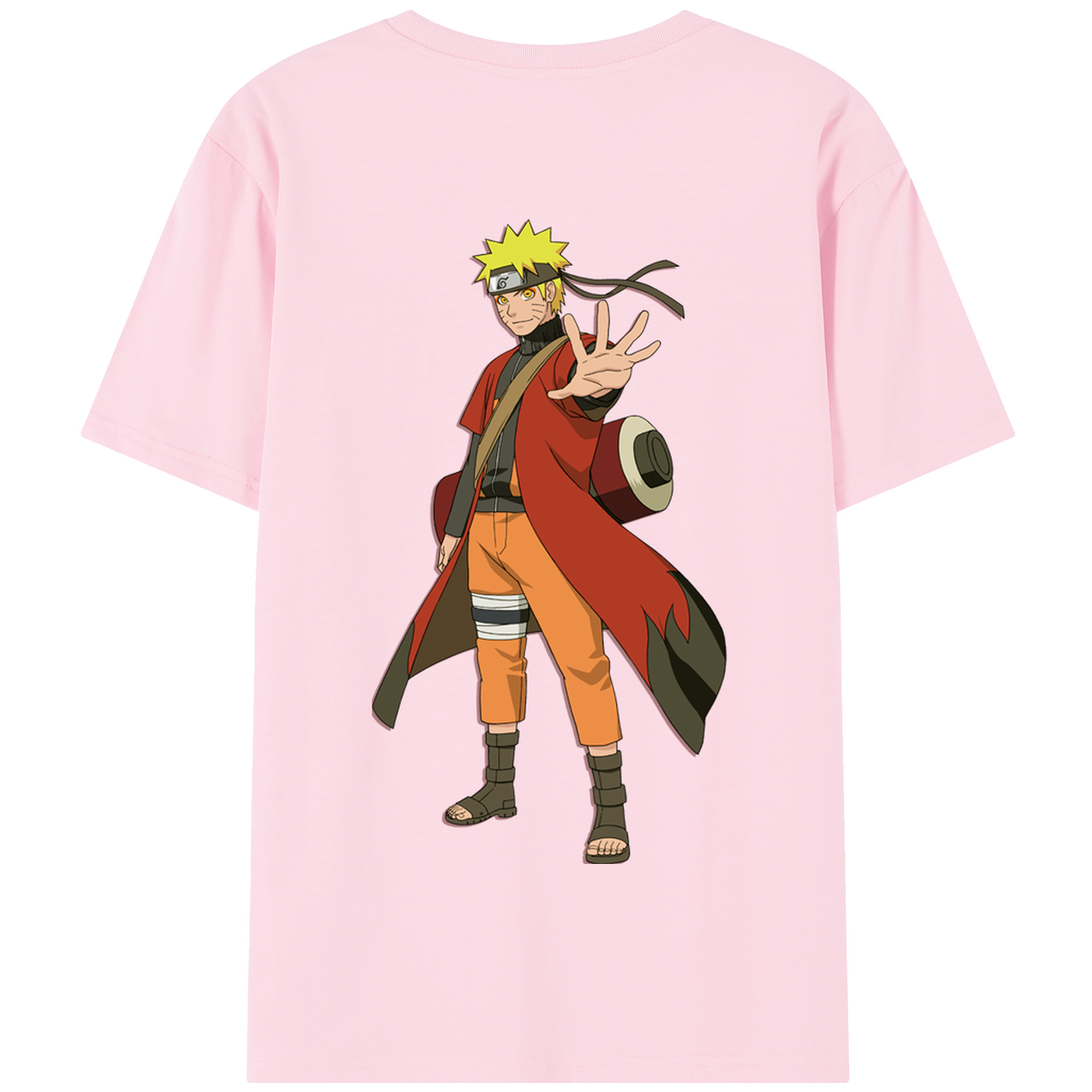 （画像用） NARUTO -ナルト- うずまき ナルト Uzumaki Naruto 綿100％半袖Tシャツ（背面プリント）
