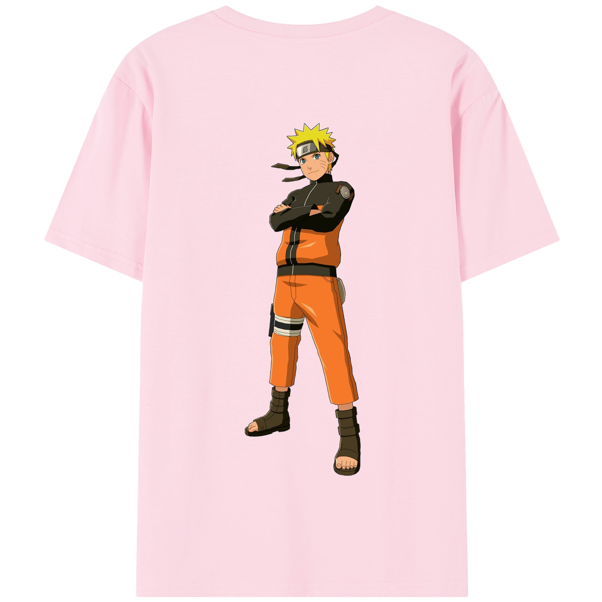 （画像用） NARUTO -ナルト- うずまき ナルト Uzumaki Naruto 綿100％半袖Tシャツ（背面プリント）