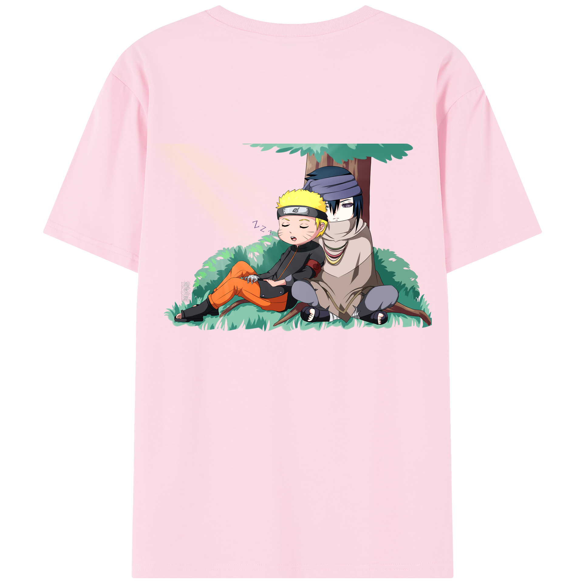 （画像用） NARUTO -ナルト- うずまき ナルト Uzumaki Naruto 綿100％半袖Tシャツ（背面プリント）