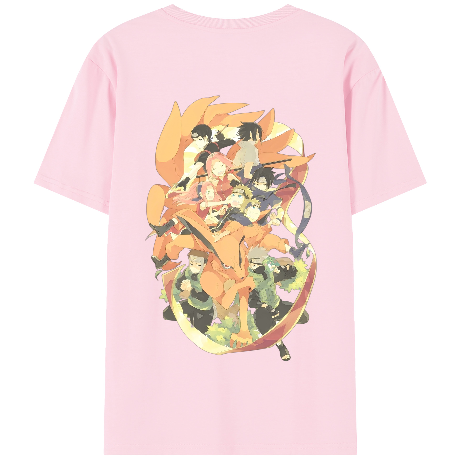 （画像用） NARUTO -ナルト- うずまき ナルト Uzumaki Naruto 綿100％半袖Tシャツ（背面プリント）