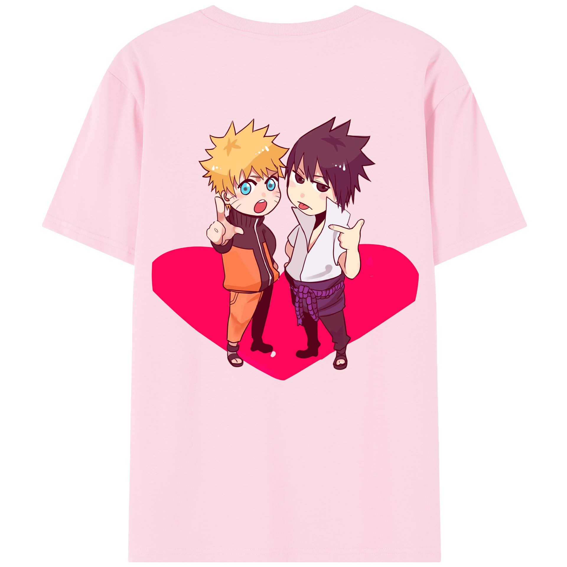 （画像用） NARUTO -ナルト- うずまき ナルト Uzumaki Naruto 綿100％半袖Tシャツ（背面プリント）