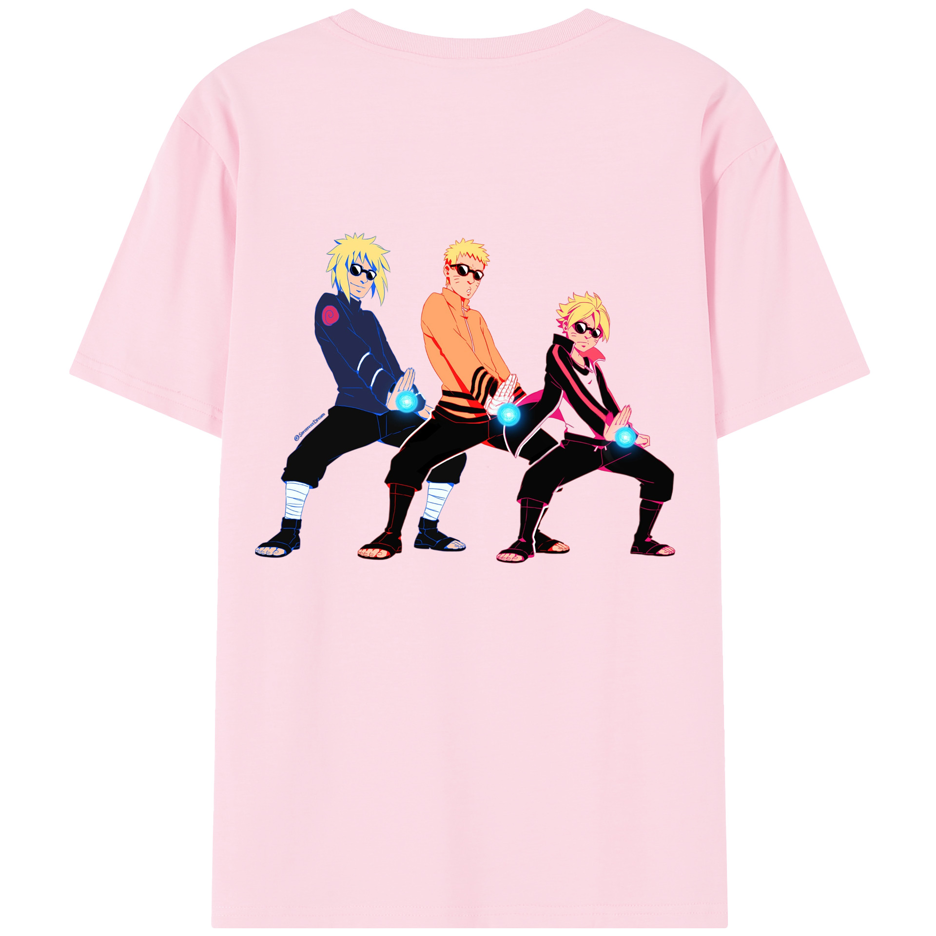 （画像用） NARUTO -ナルト- うずまき ナルト Uzumaki Naruto 綿100％半袖Tシャツ（背面プリント）
