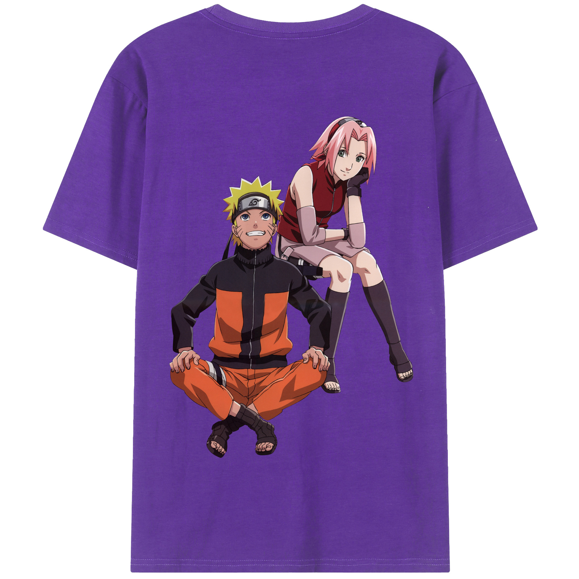（画像用） NARUTO -ナルト- うずまき ナルト Uzumaki Naruto 綿100％半袖Tシャツ（背面プリント）