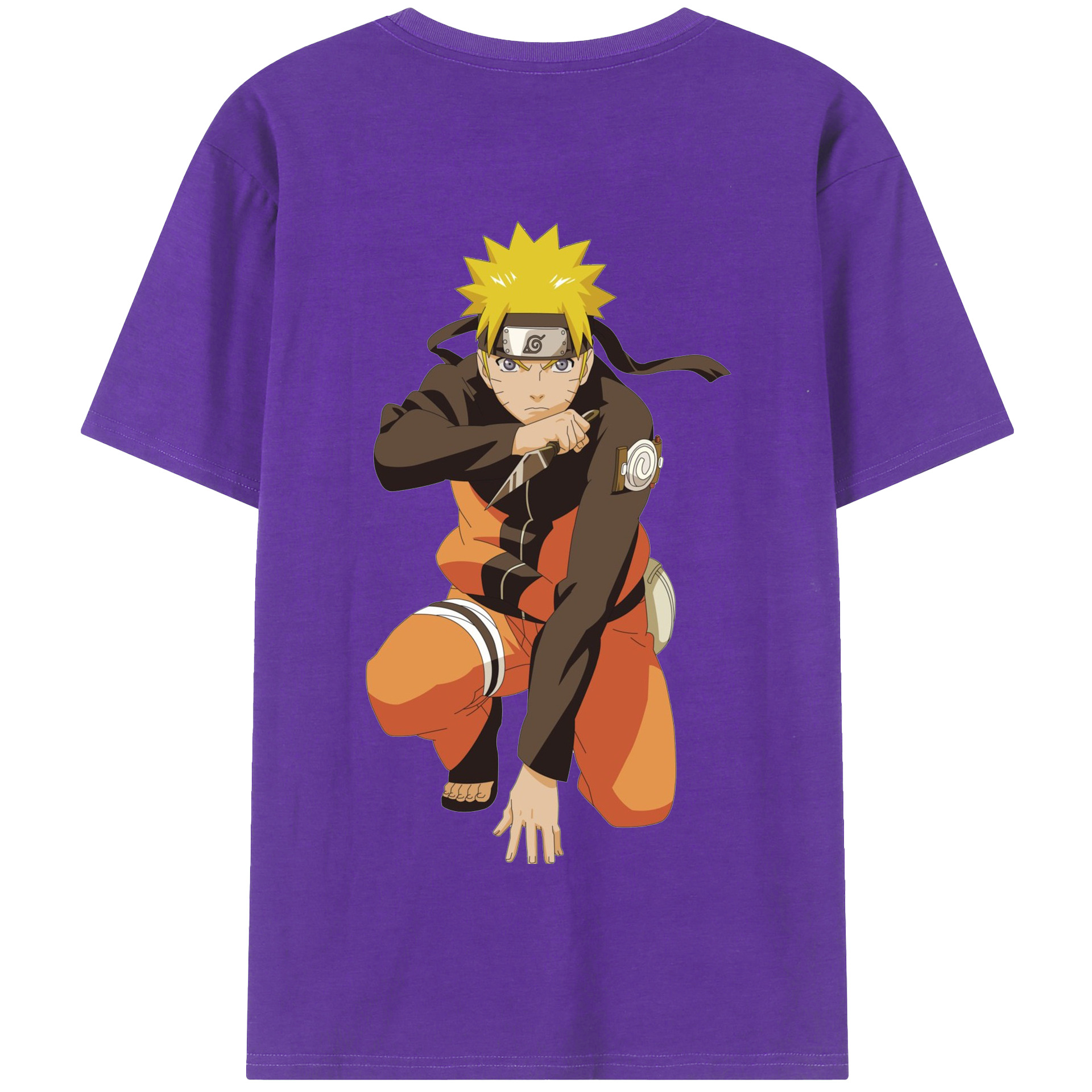 （画像用） NARUTO -ナルト- うずまき ナルト Uzumaki Naruto 綿100％半袖Tシャツ（背面プリント）
