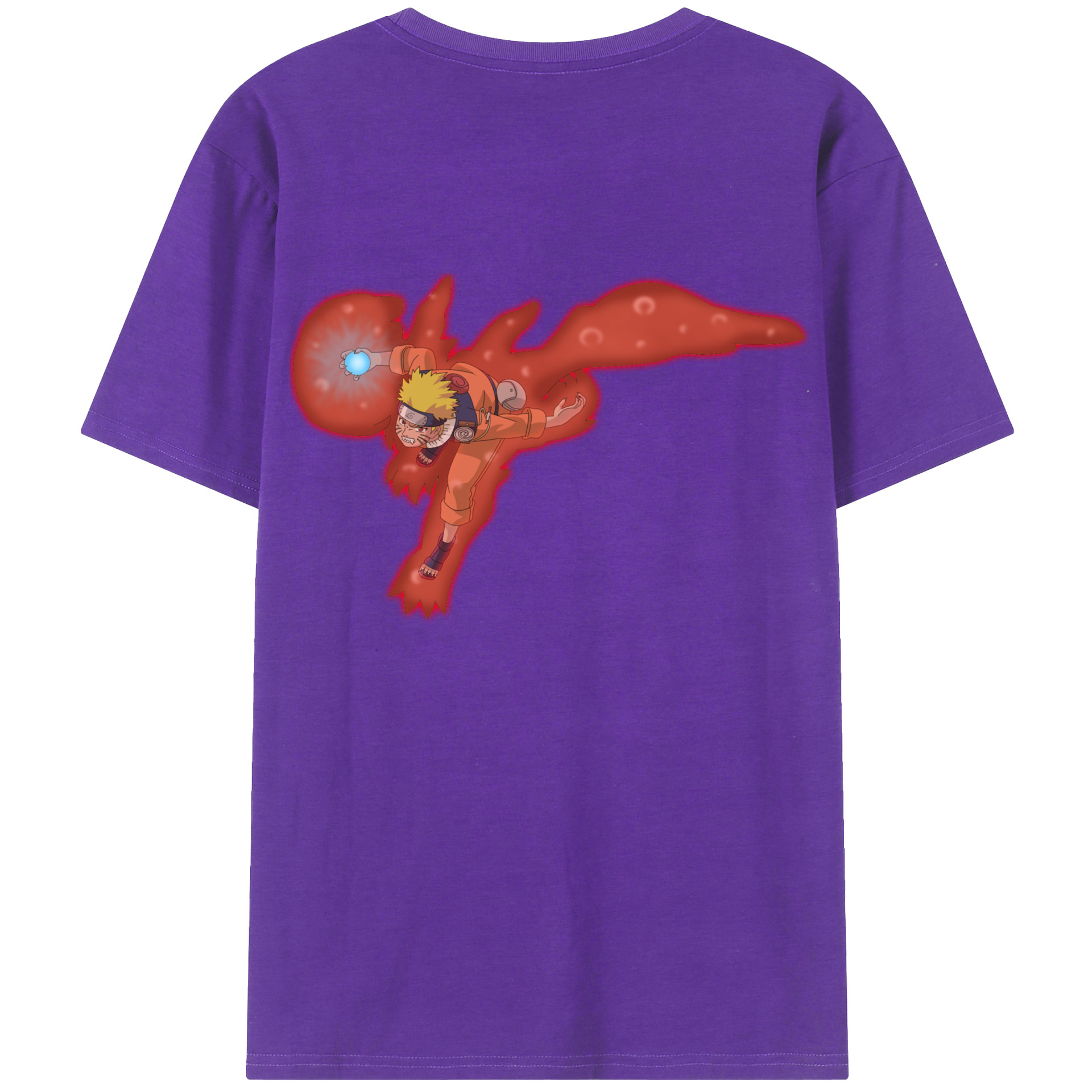 （画像用） NARUTO -ナルト- うずまき ナルト Uzumaki Naruto 綿100％半袖Tシャツ（背面プリント）